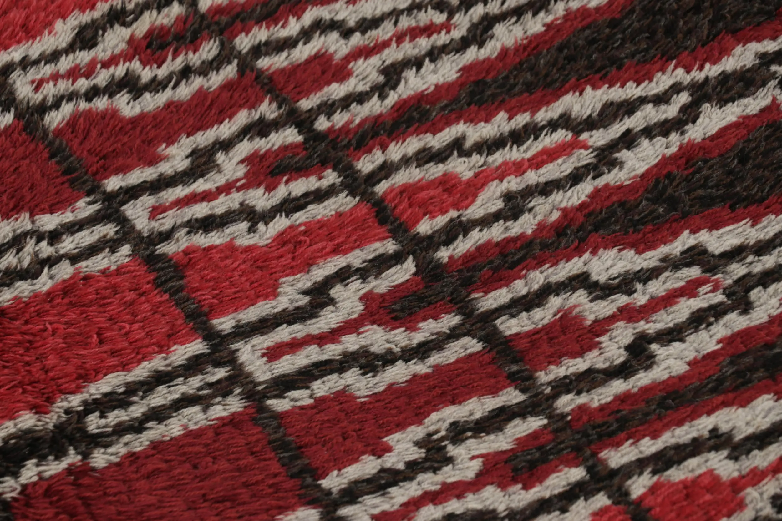 Vintage Swedish Geometric Rug