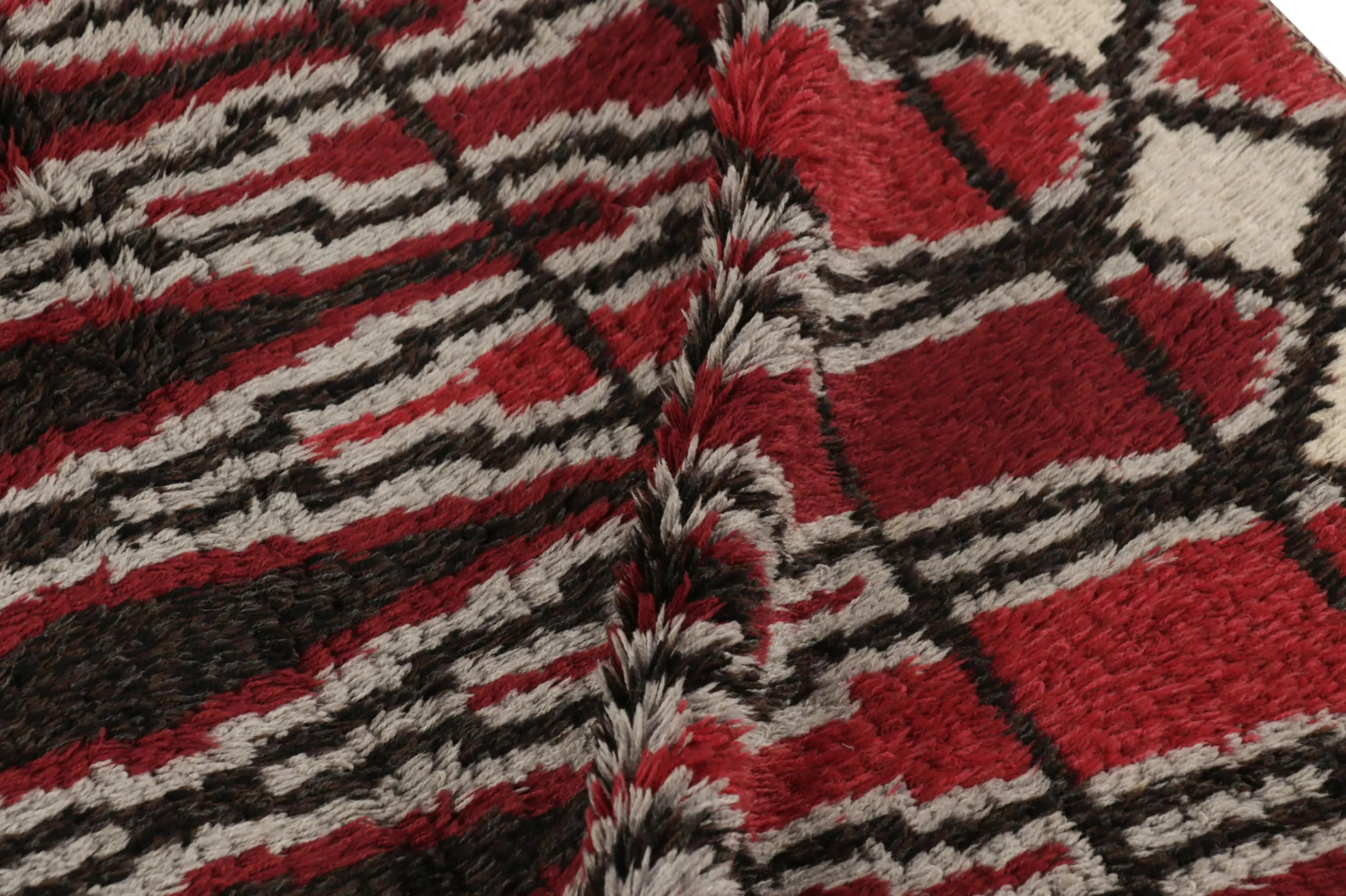 Vintage Swedish Geometric Rug