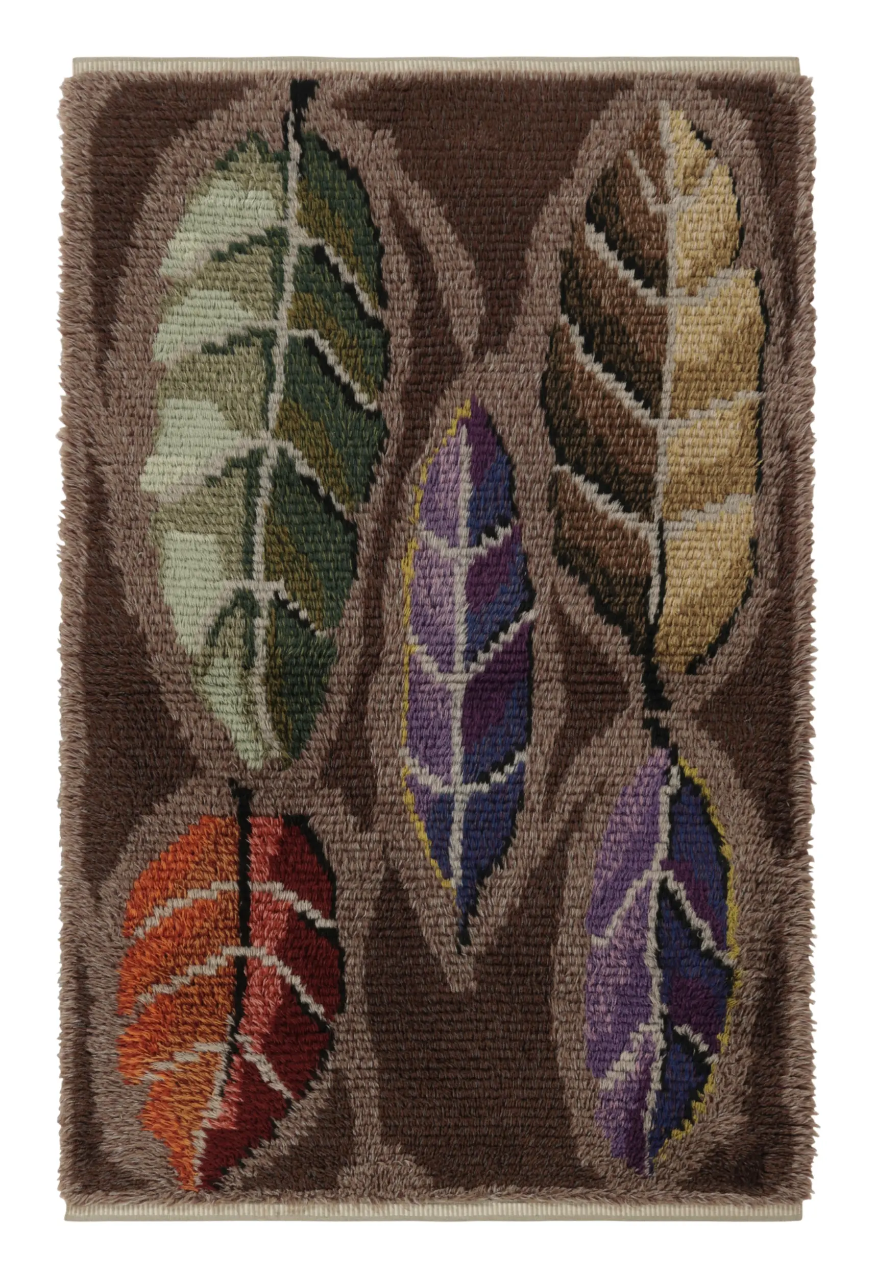 Vintage Swedish Rya Rug Rug