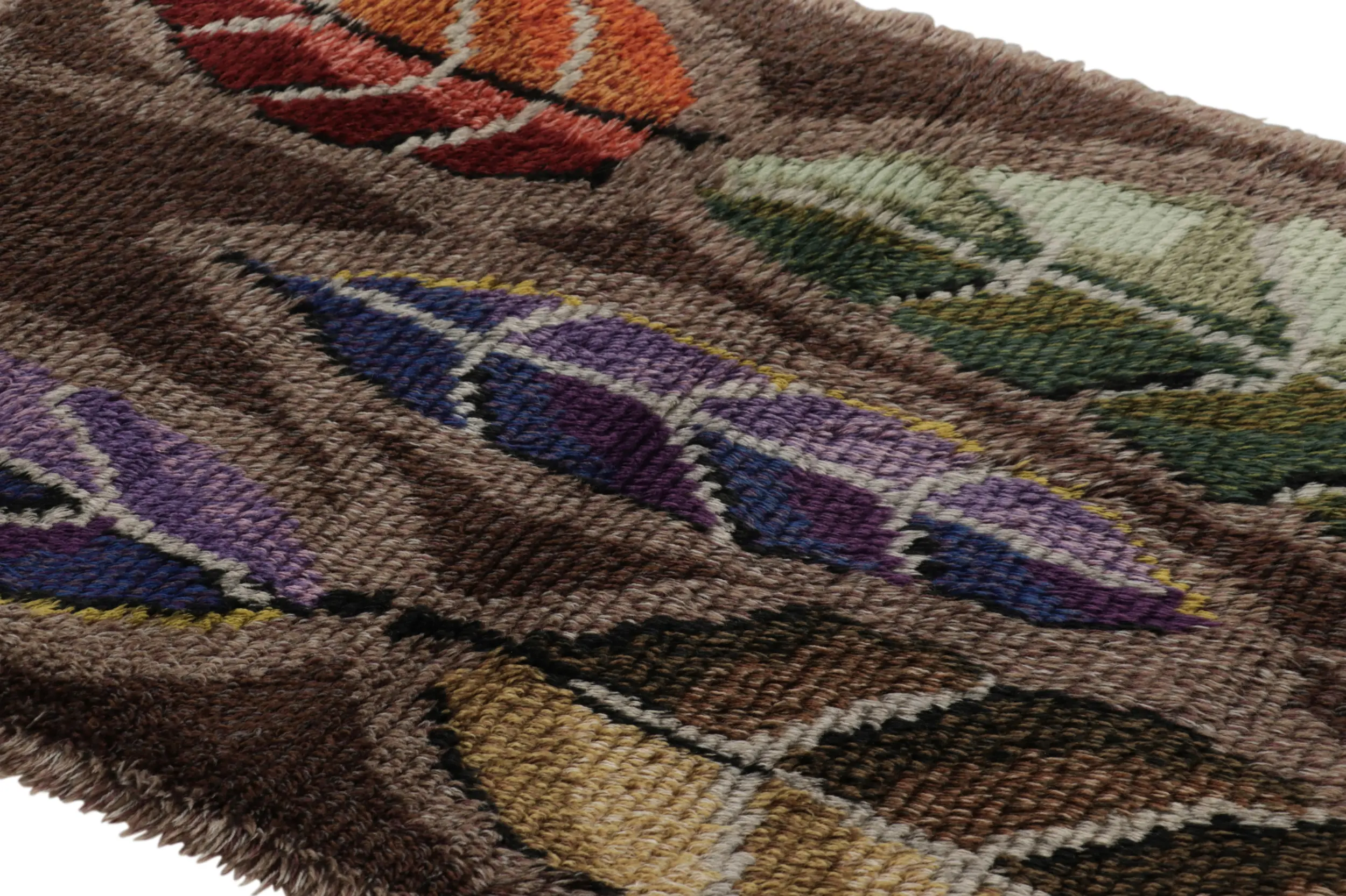 Vintage Swedish Rya Rug Rug