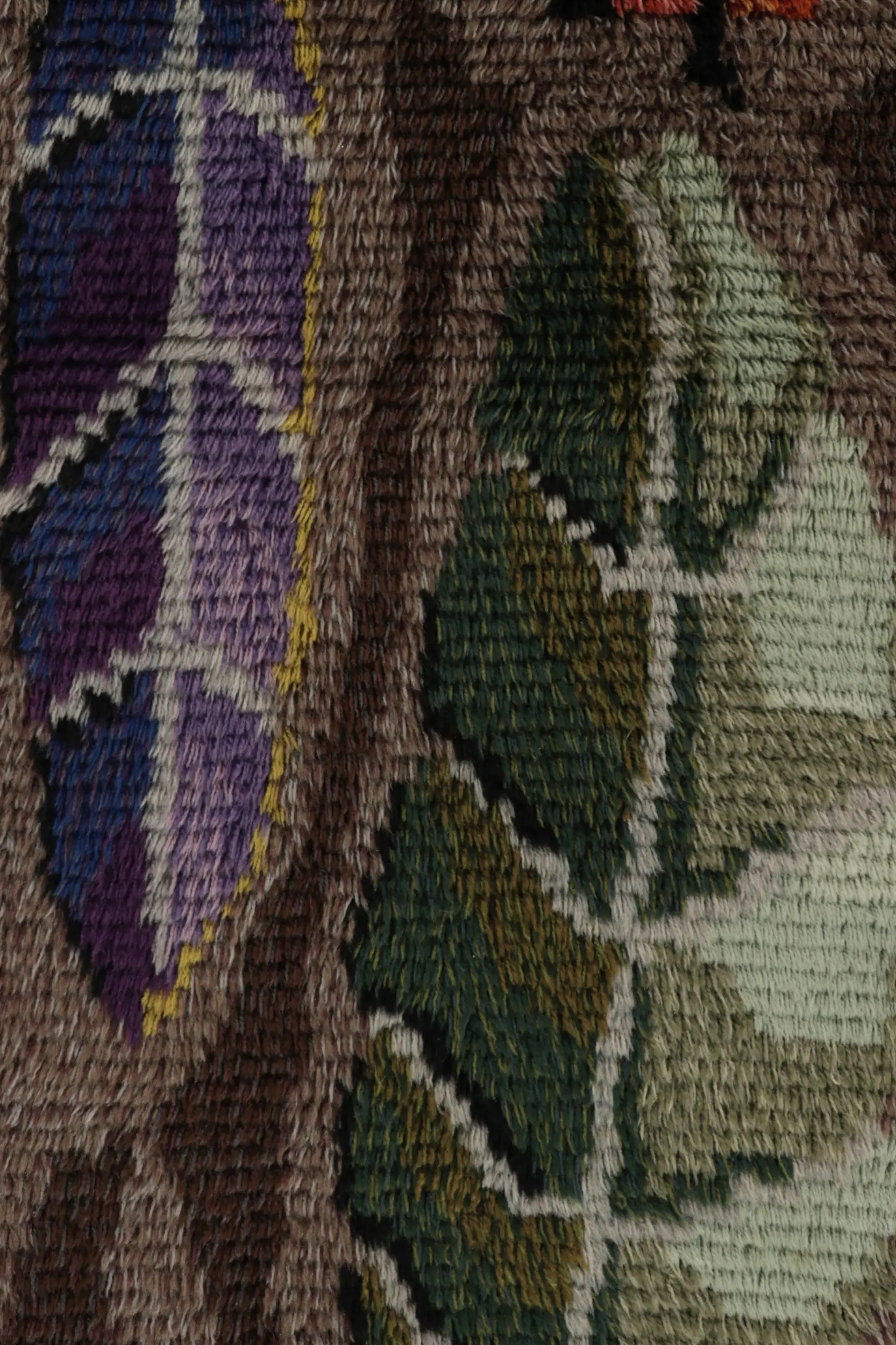 Vintage Swedish Rya Rug Rug