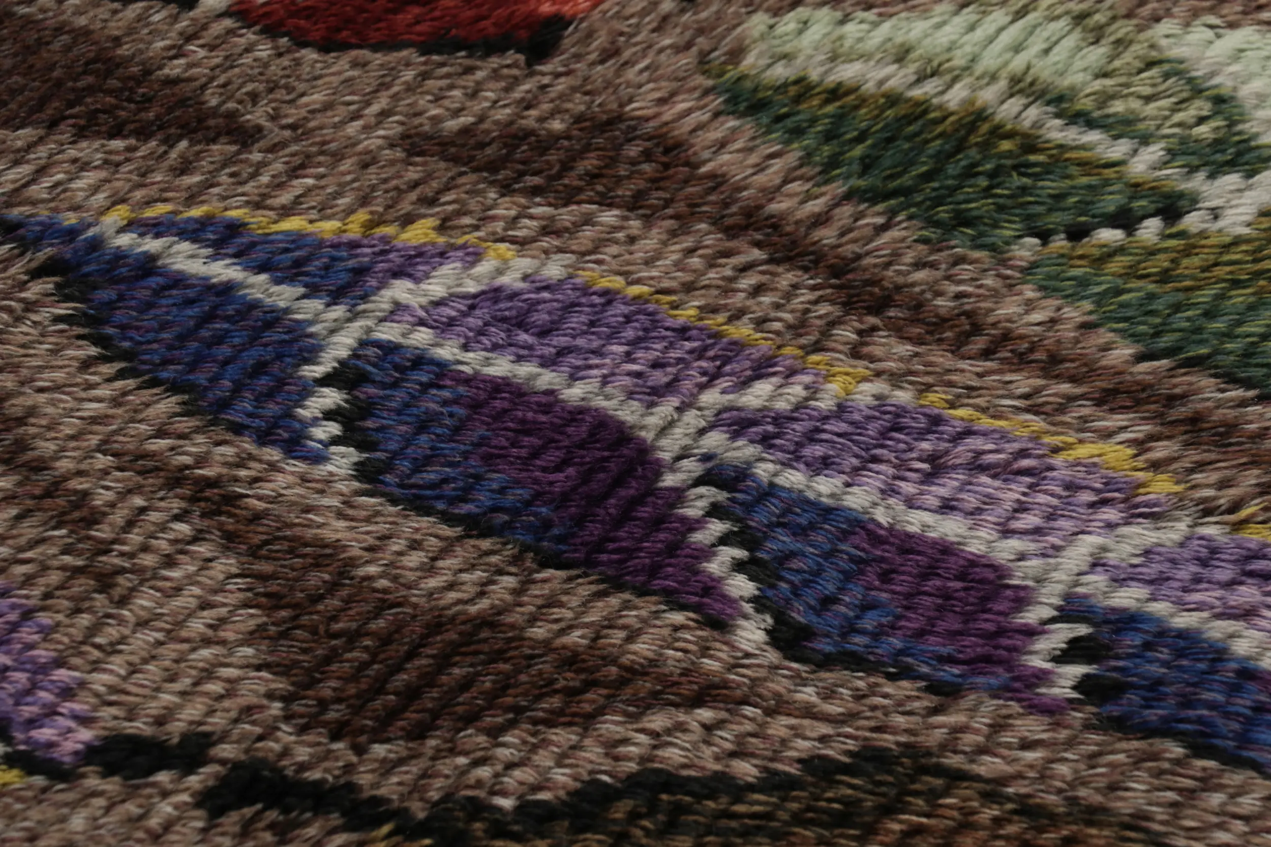 Vintage Swedish Rya Rug Rug