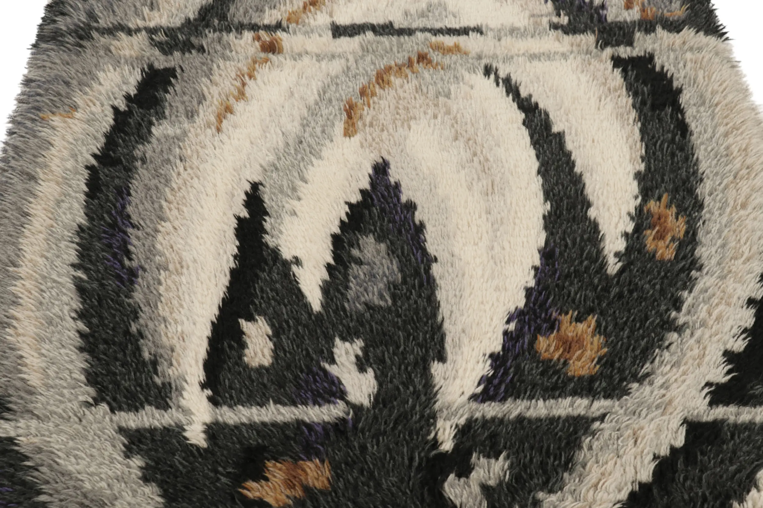 Vintage Swedish Geometric Rug