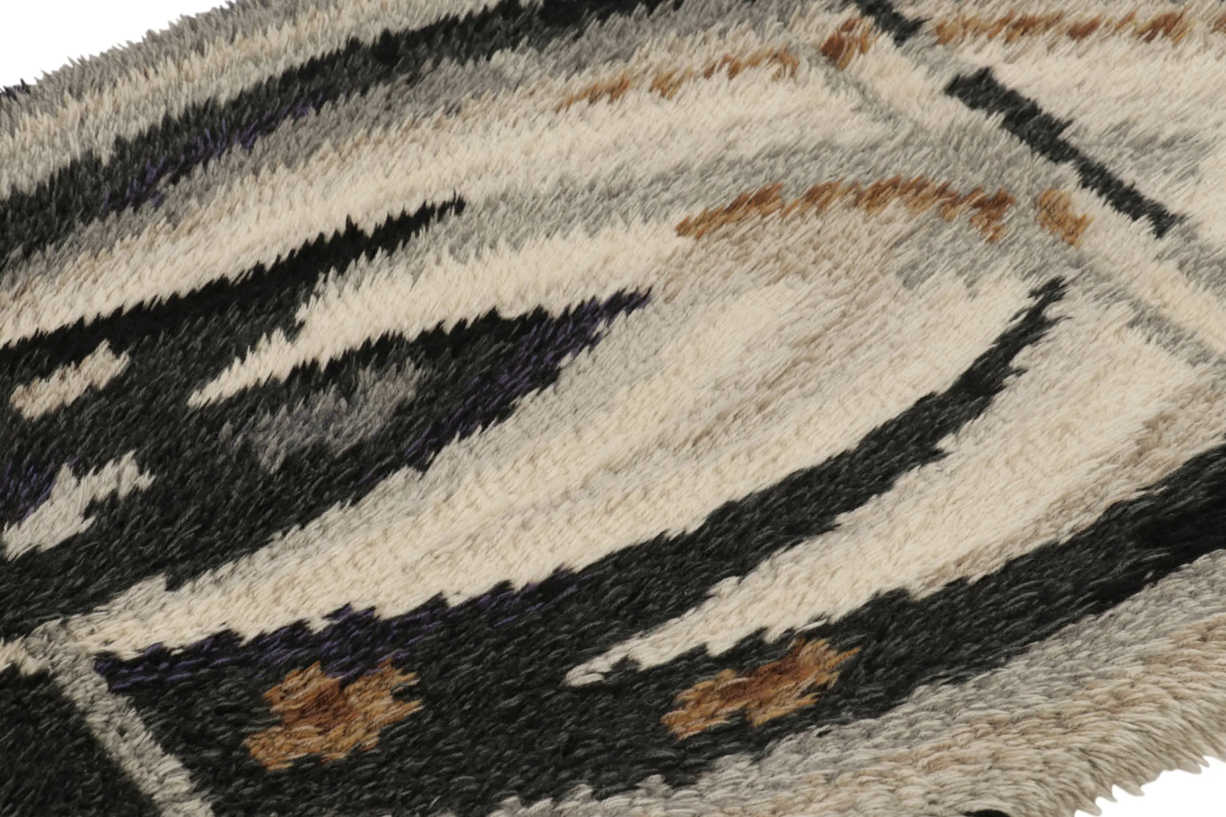 Vintage Swedish Geometric Rug