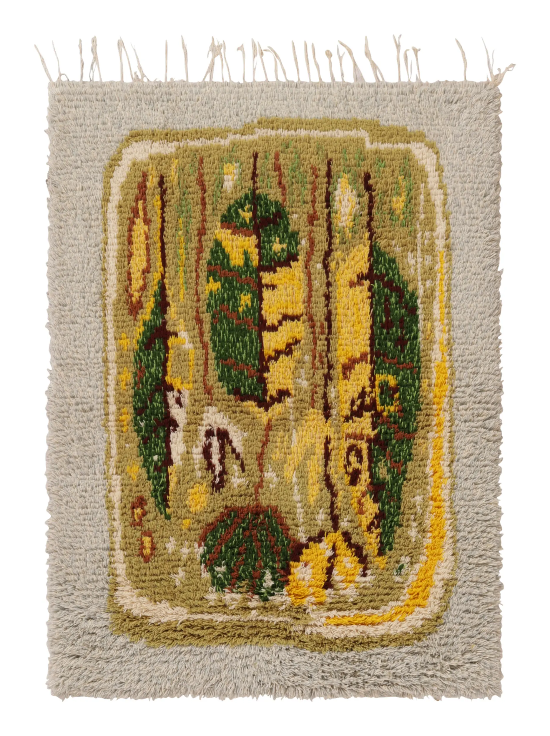 Vintage Swedish Rya Rug Rug