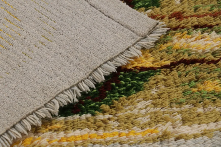 Vintage Swedish Rya Rug Rug