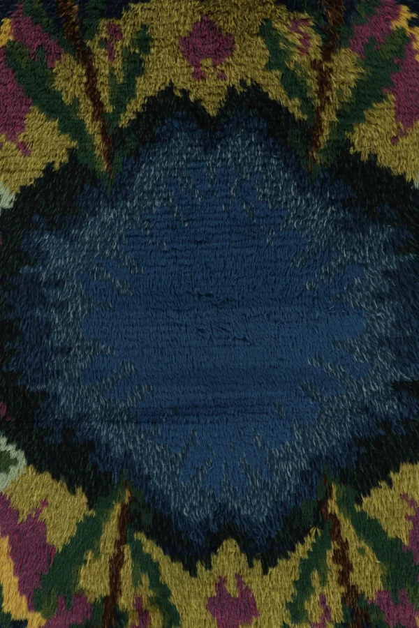 Vintage Swedish Geometric Rug