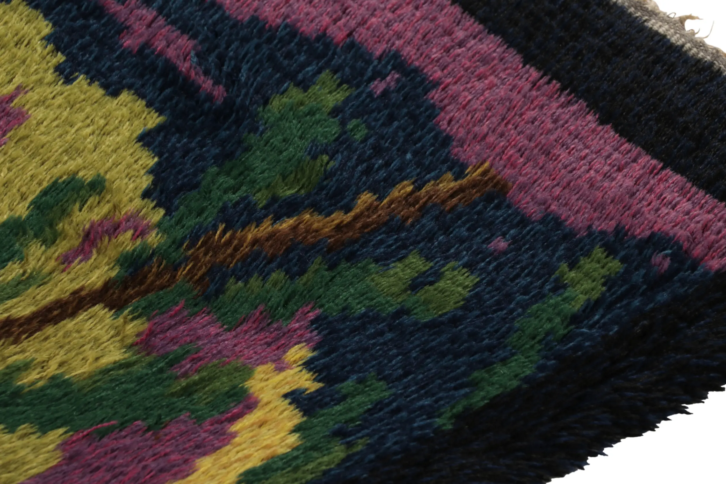 Vintage Swedish Geometric Rug