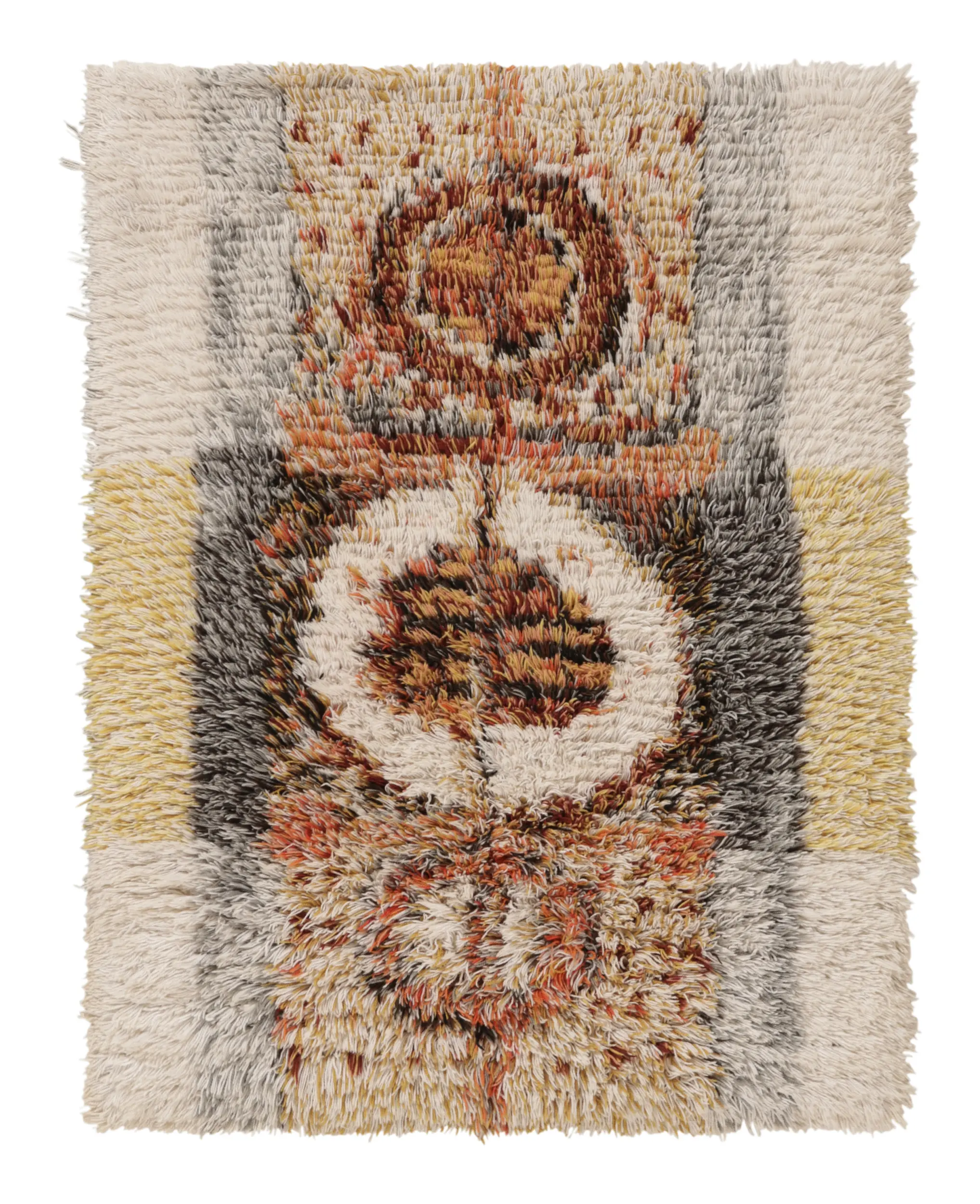 Vintage Swedish Geometric Rug