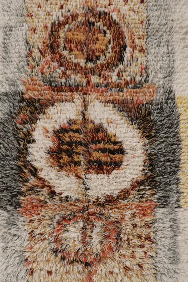 Vintage Swedish Geometric Rug