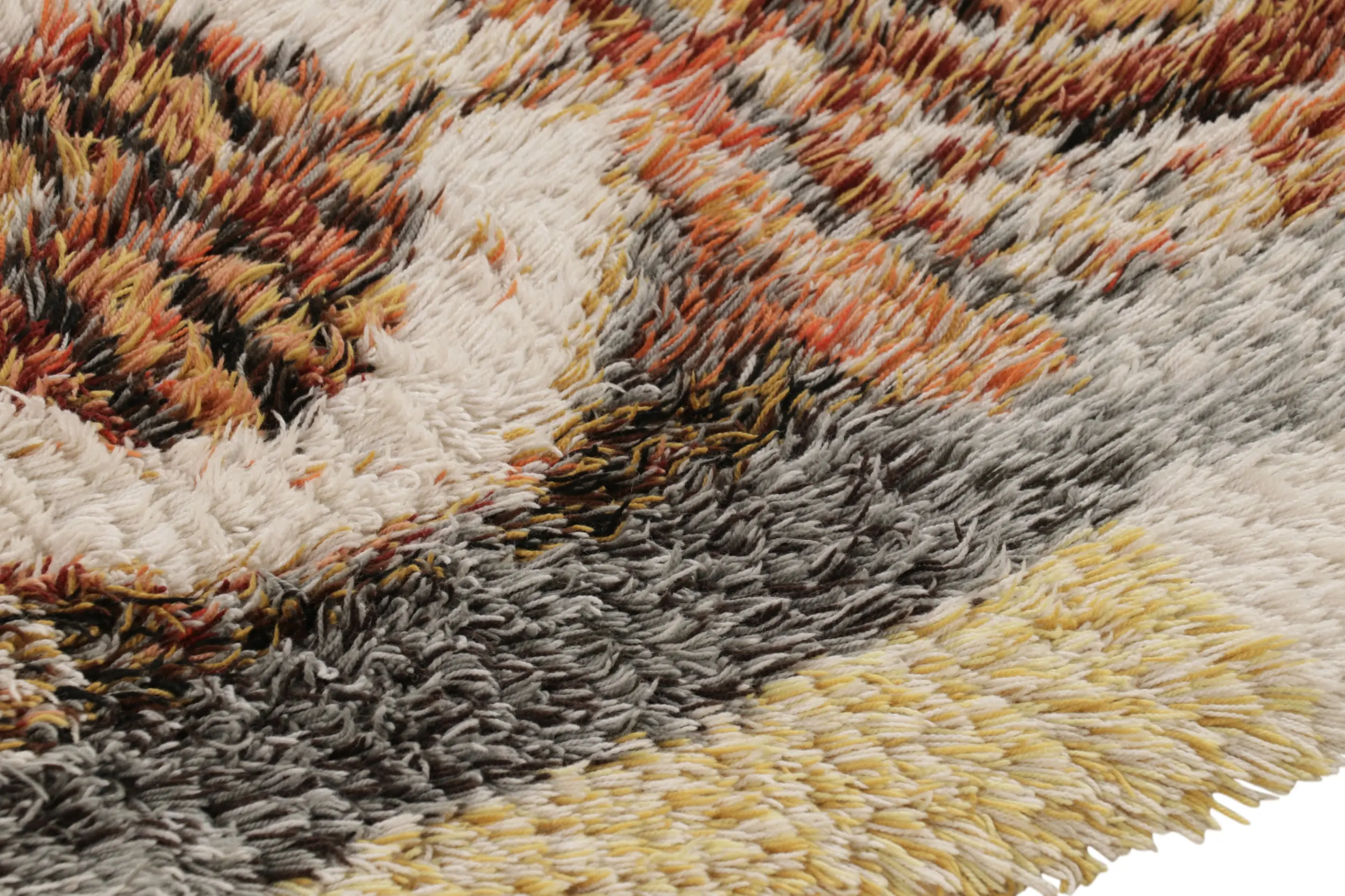 Vintage Swedish Geometric Rug