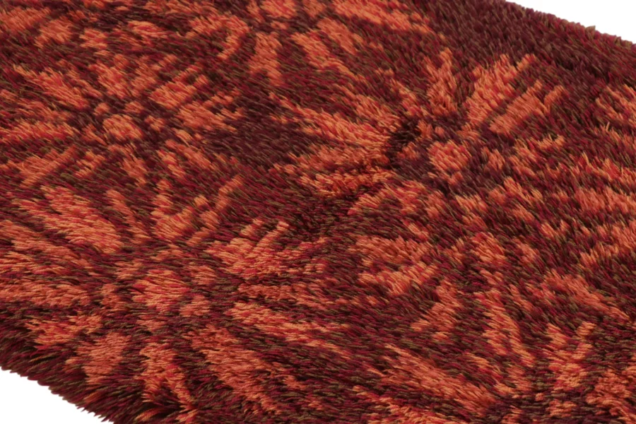 Vintage Swedish Floral Rug