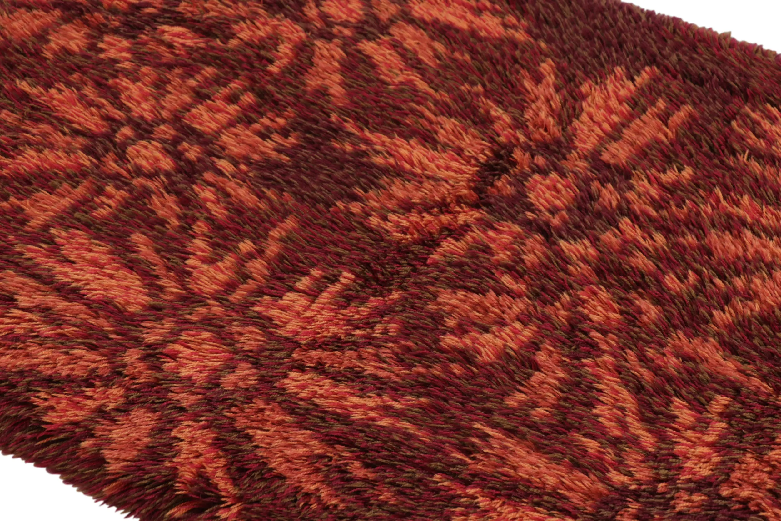 Vintage Swedish Floral Rug