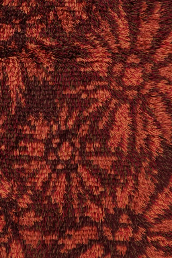 Vintage Swedish Floral Rug