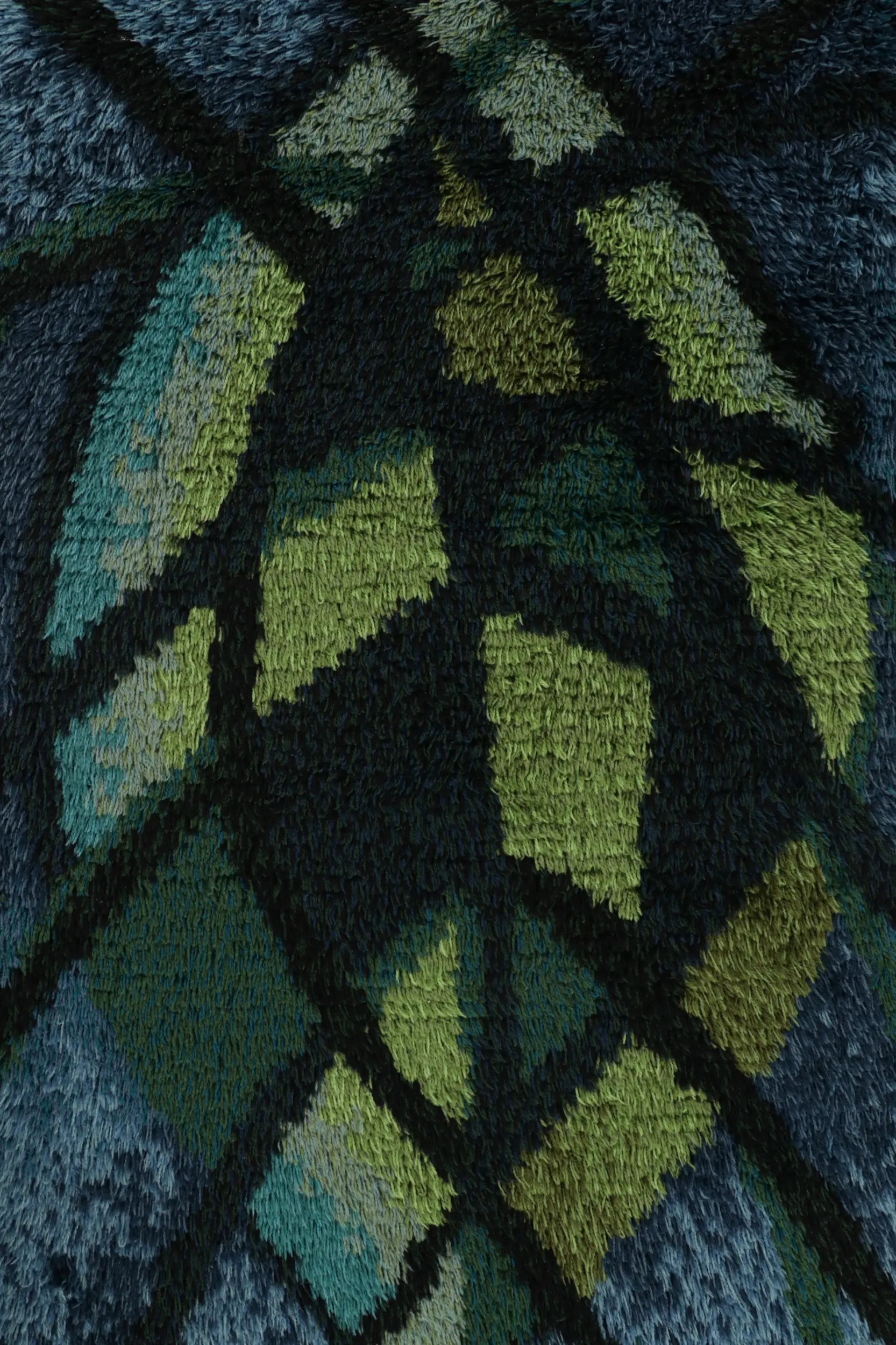 Vintage Swedish Geometric Rug