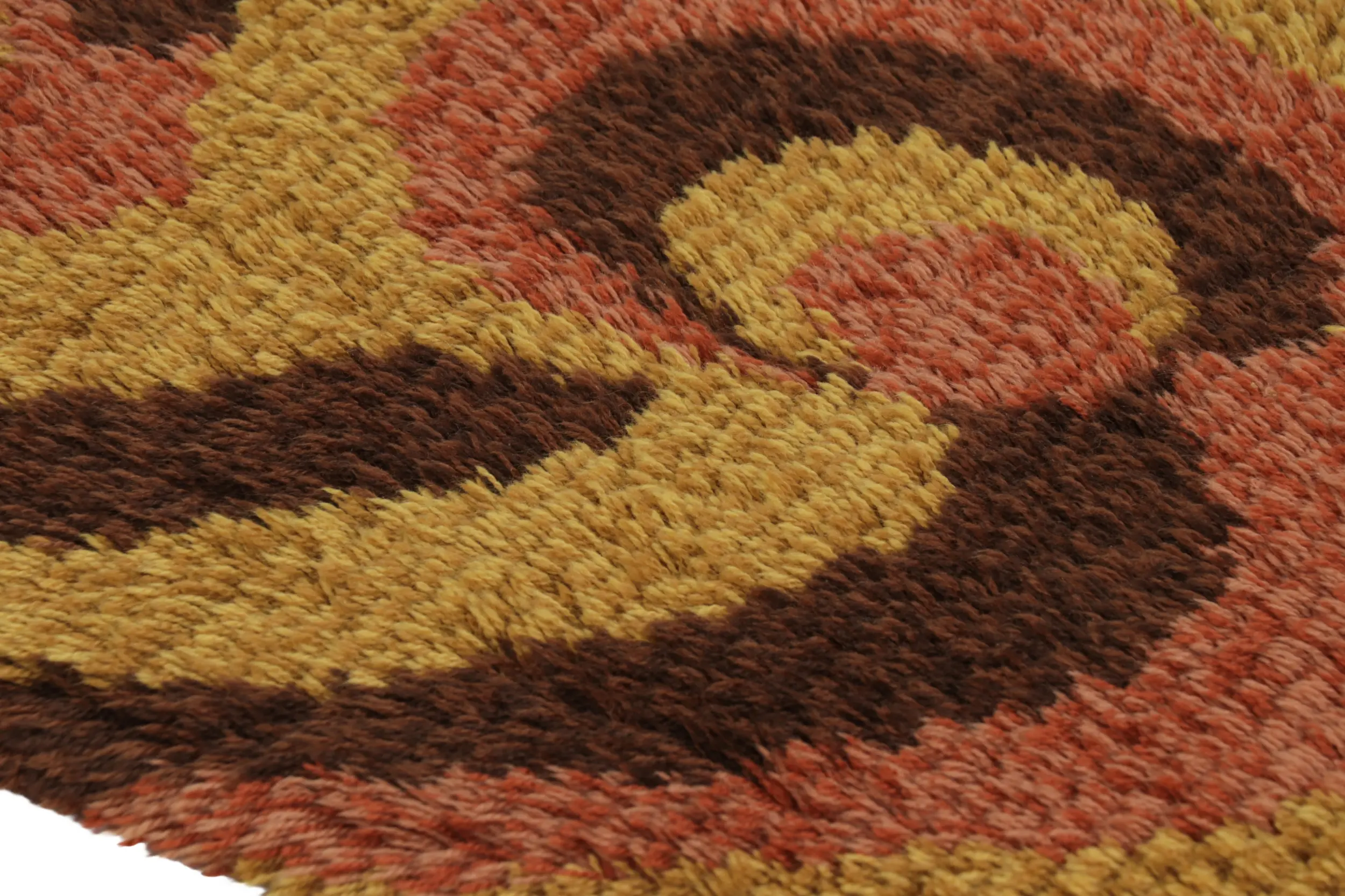 Vintage Swedish Geometric Rug