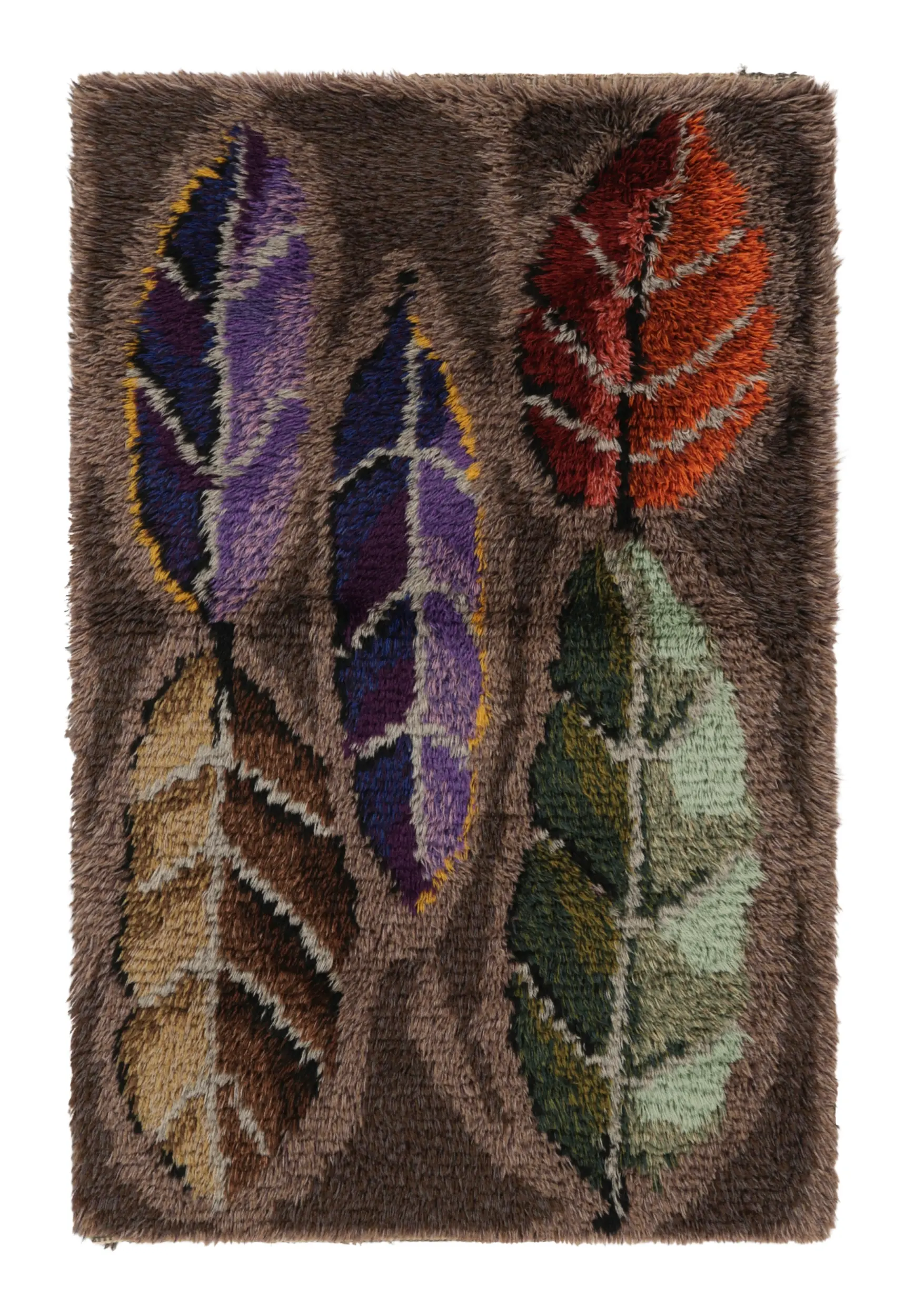 Vintage Swedish Rya Rug Rug