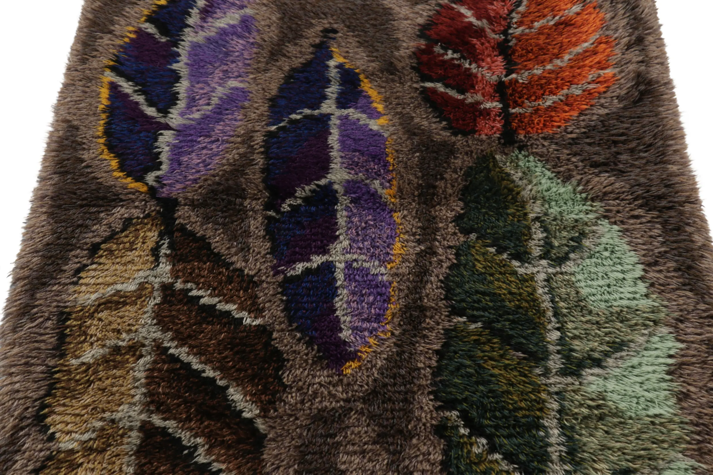 Vintage Swedish Rya Rug Rug
