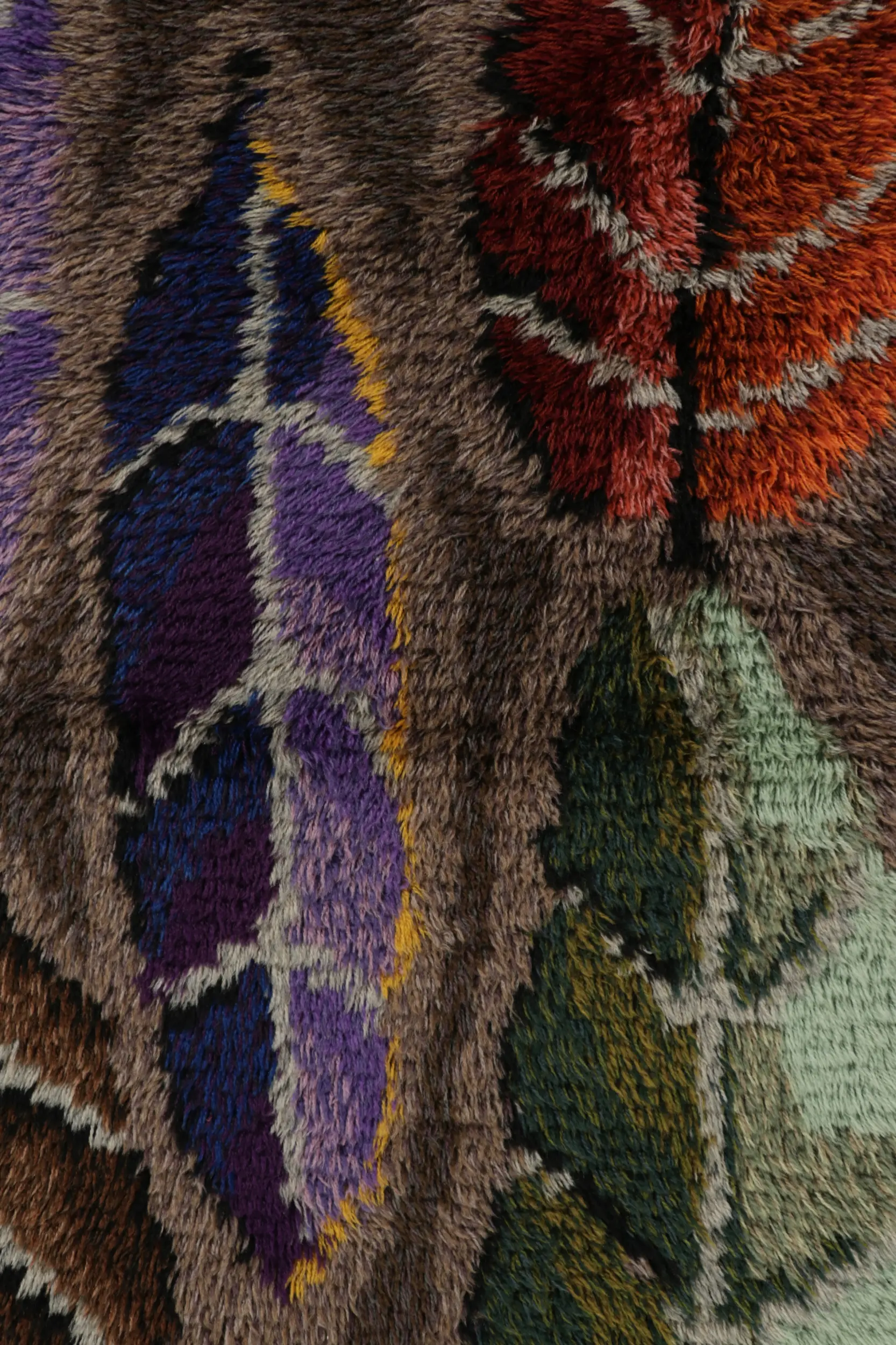Vintage Swedish Rya Rug Rug