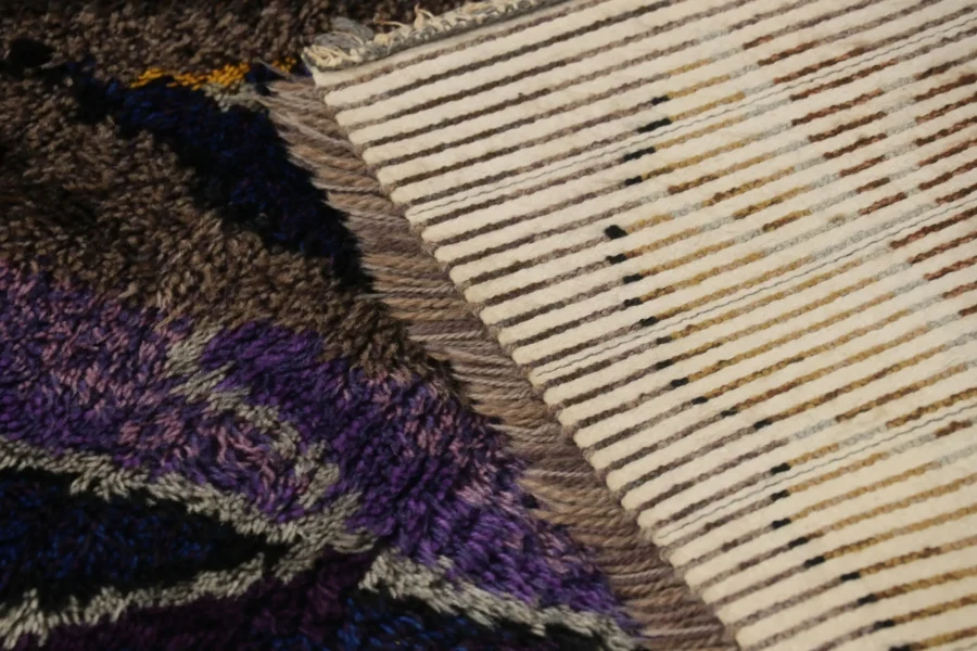 Vintage Swedish Rya Rug Rug