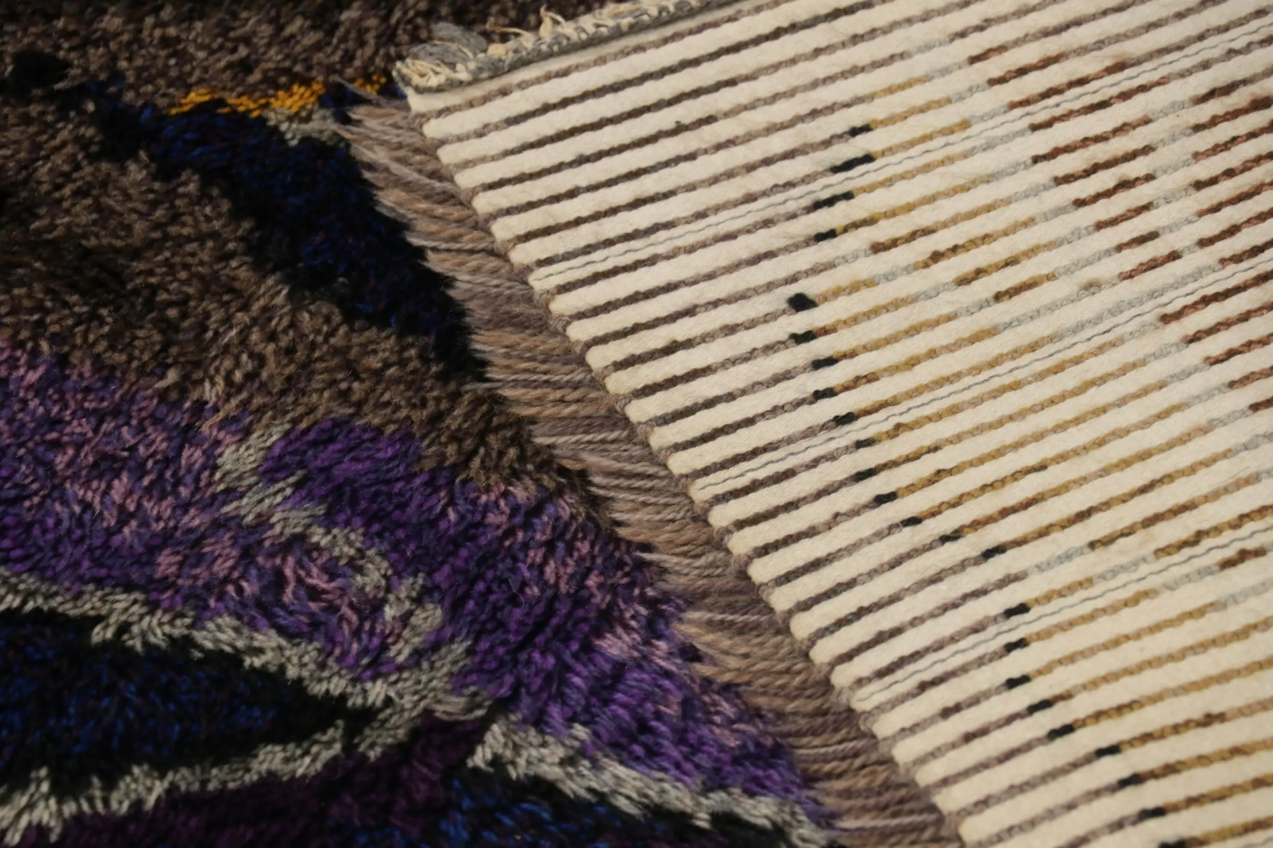 Vintage Swedish Rya Rug Rug
