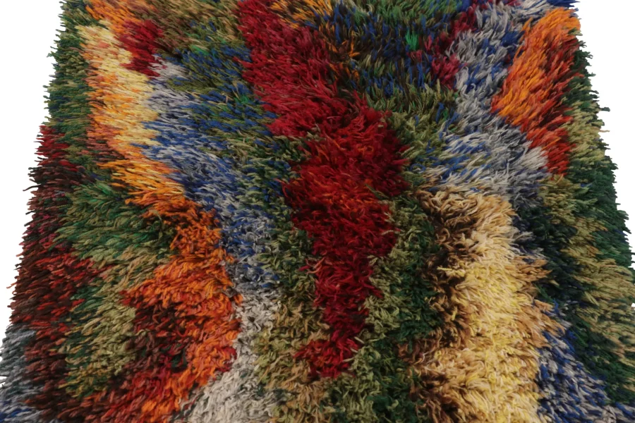 Vintage Swedish Abstract Rug