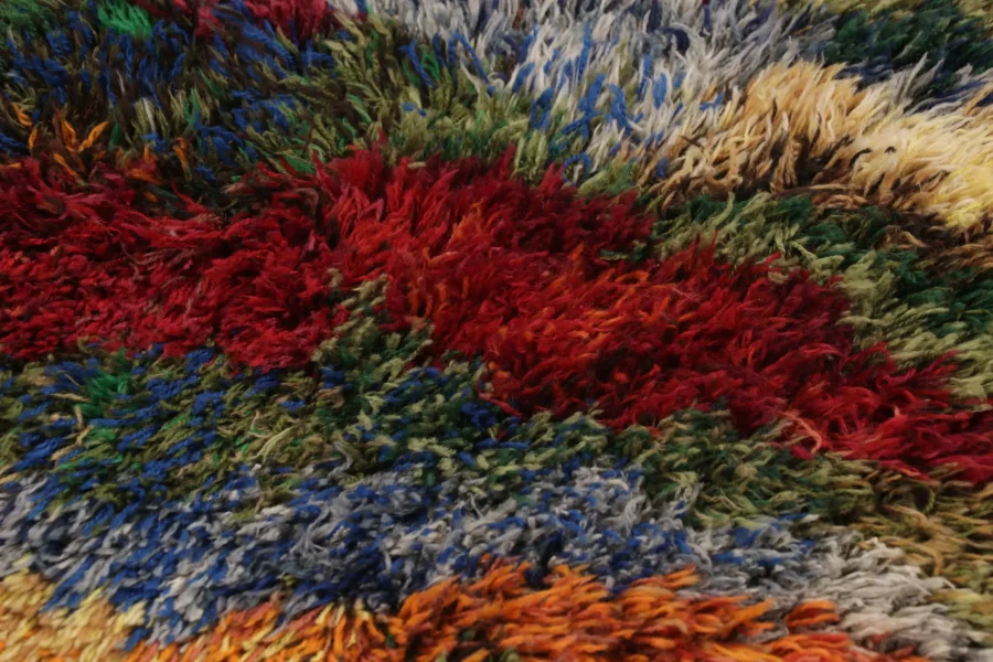 Vintage Swedish Abstract Rug