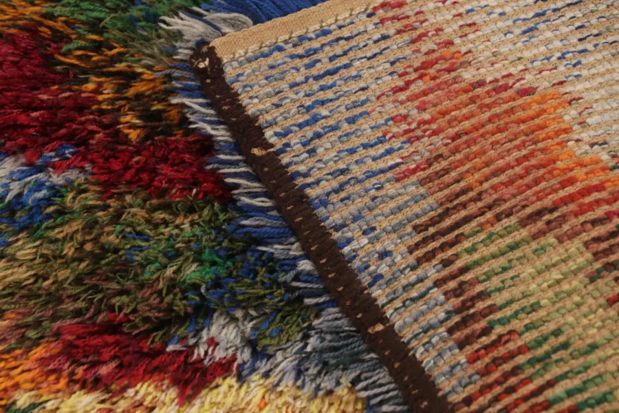 Vintage Swedish Abstract Rug