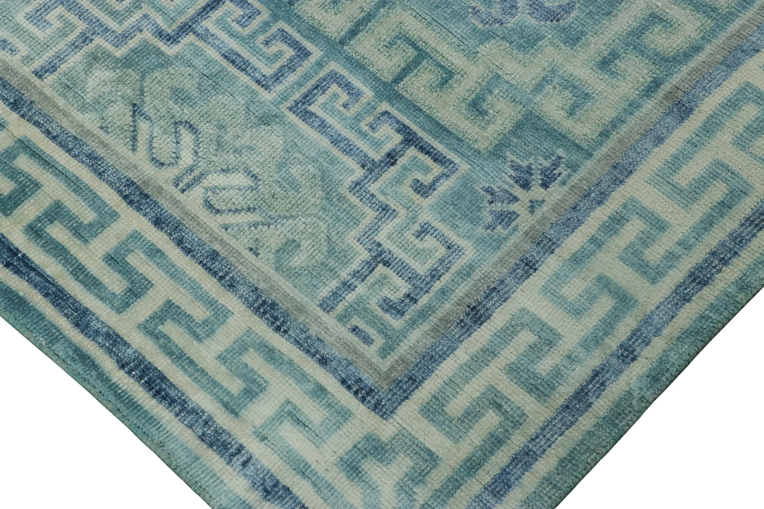 Blue Samarkand Medallion Silk Rug