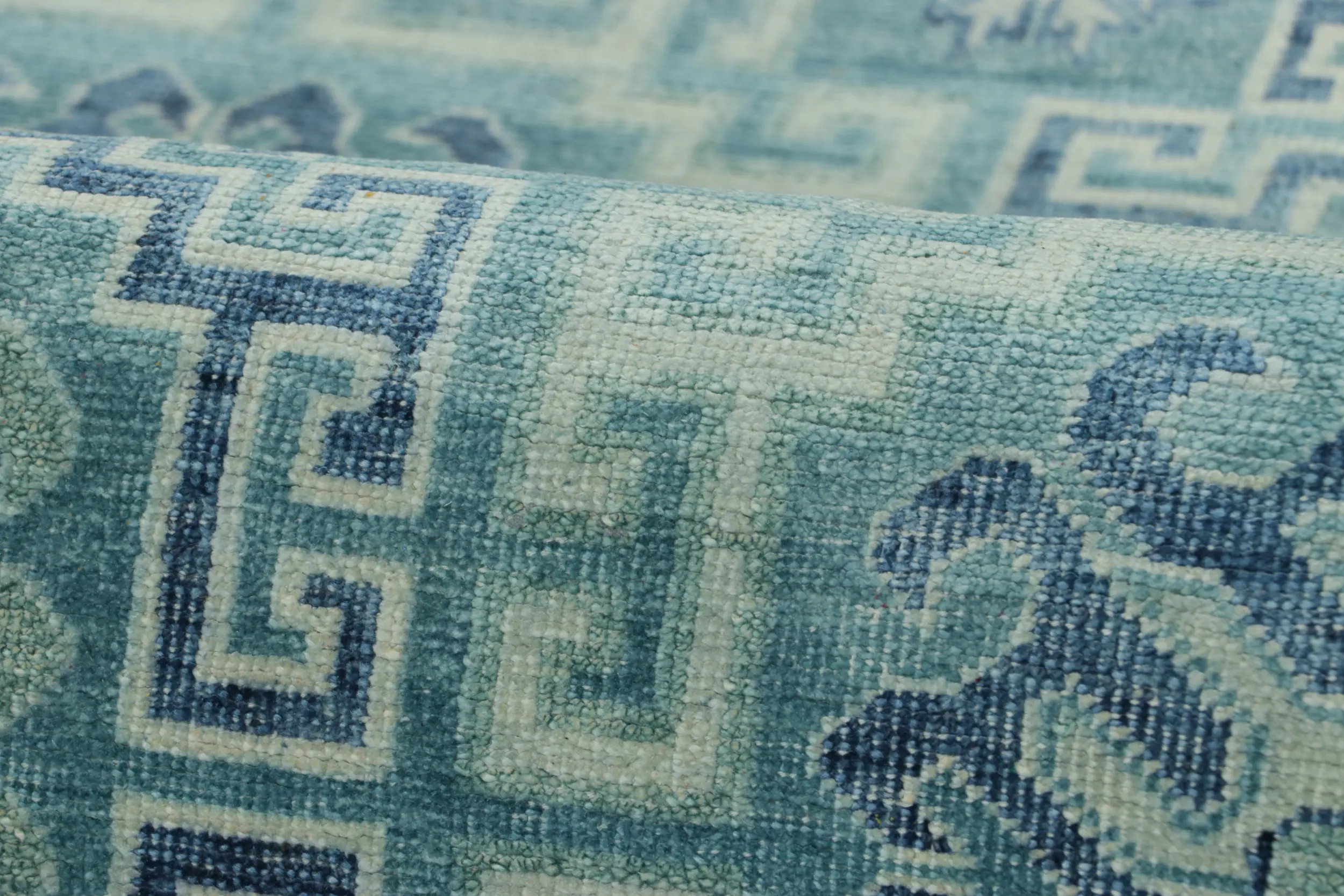 Blue Samarkand Medallion Silk Rug