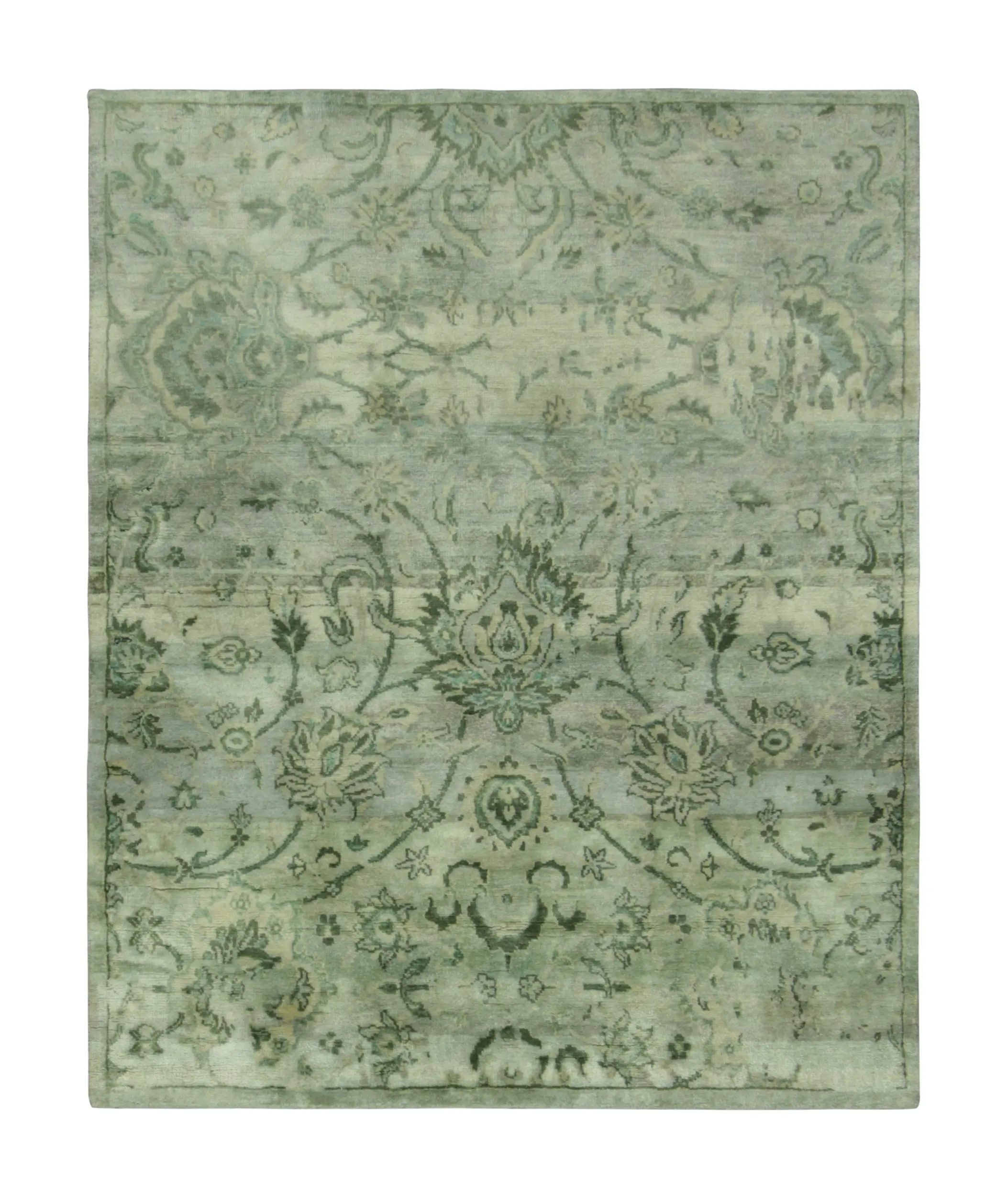 Rug & Kilim’s Persian Floral Rug, Light Green
