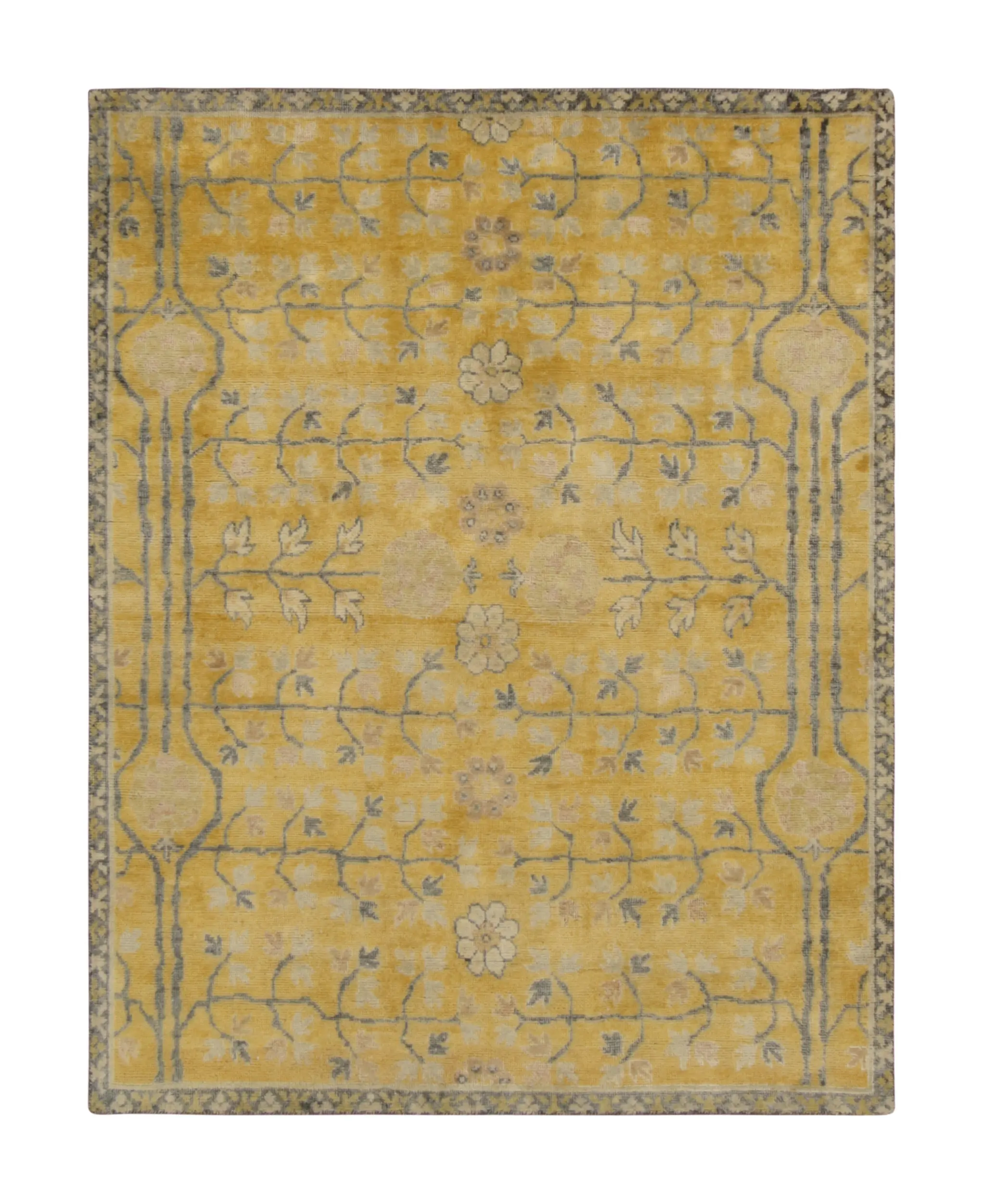 Gold Samarkand Floral Rug