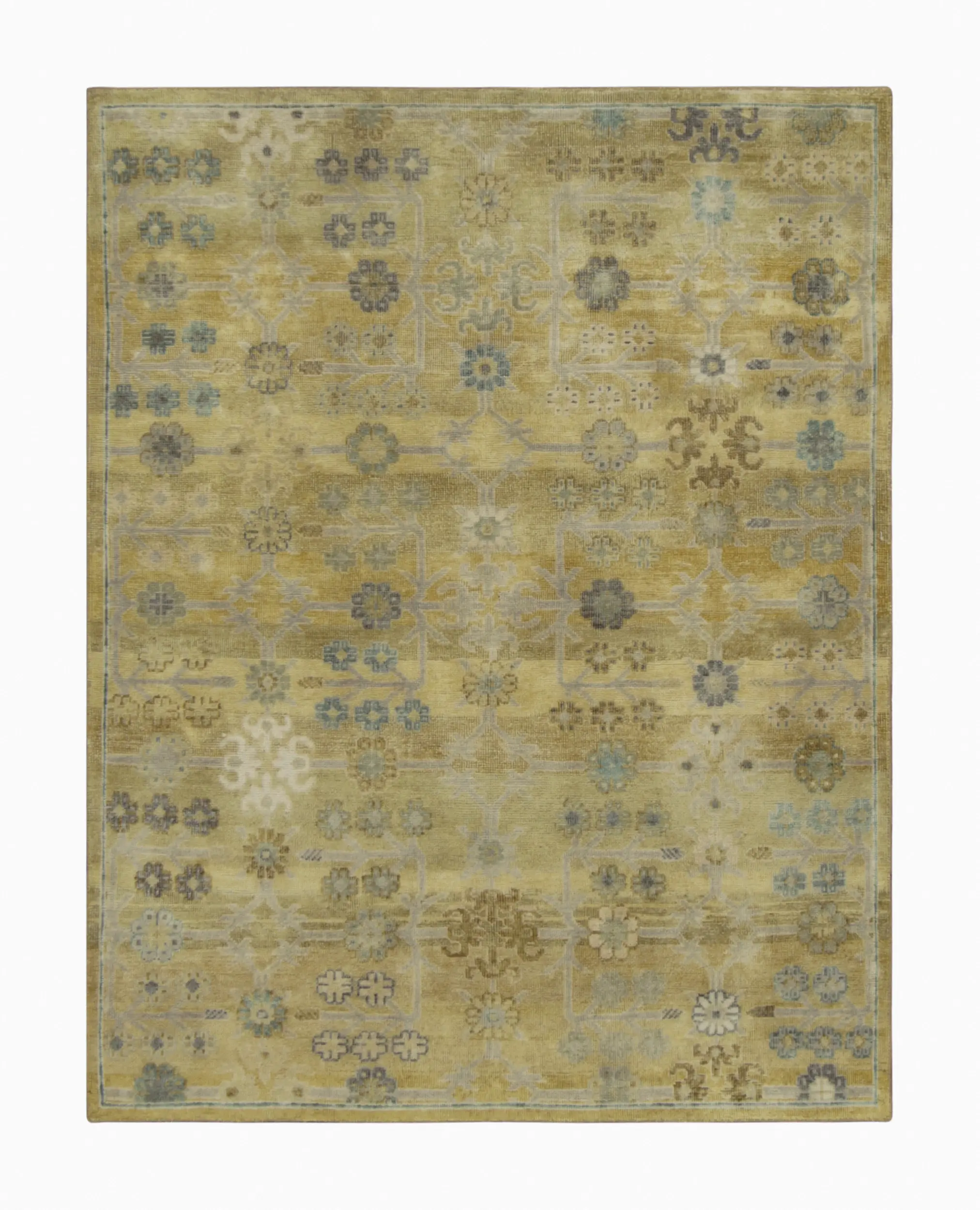 Samarkand Floral Rug, Gold