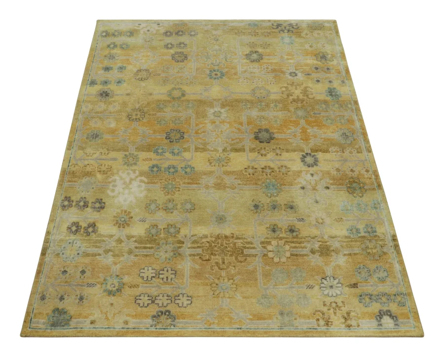 Samarkand Floral Rug, Gold