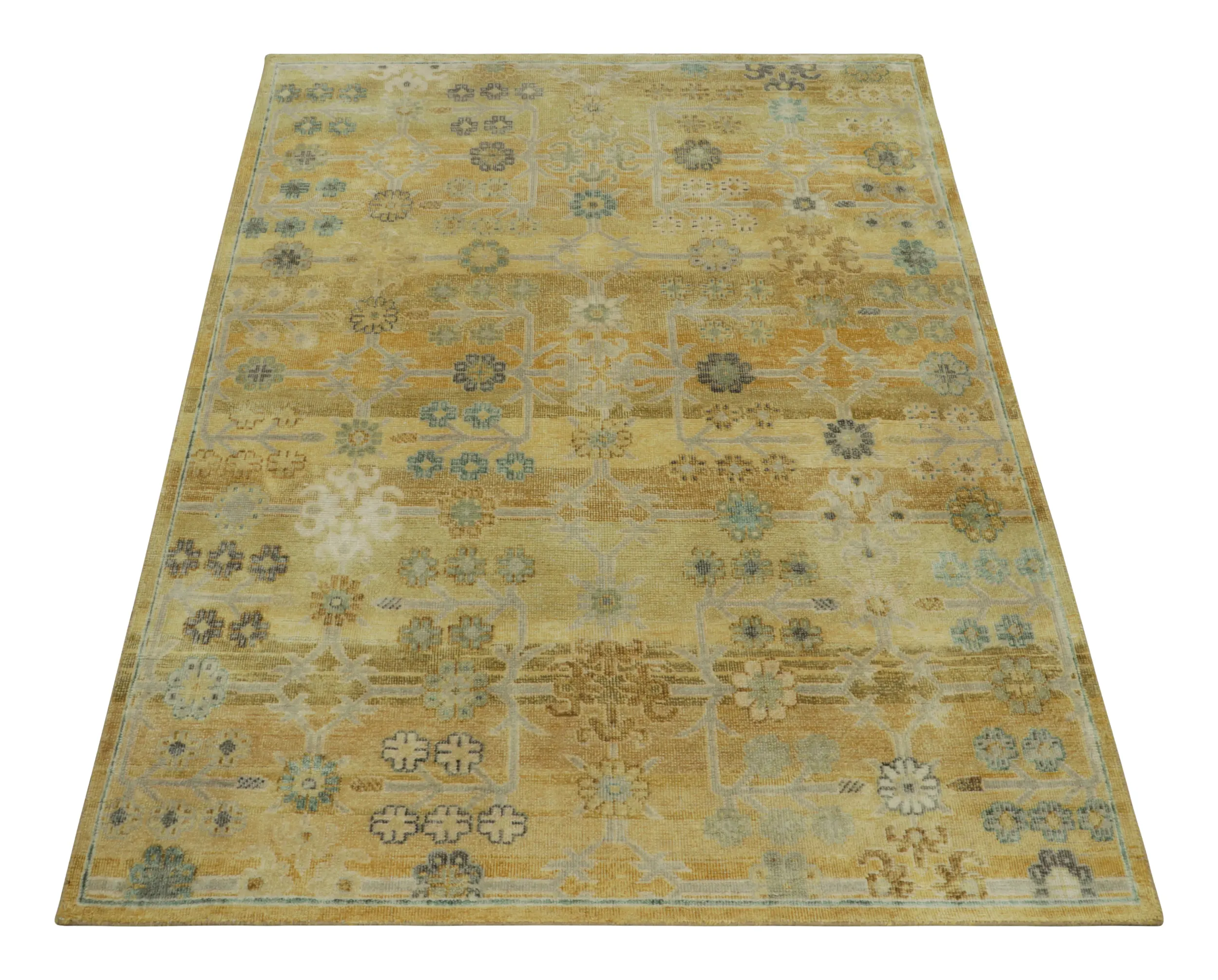 Samarkand Floral Rug, Gold
