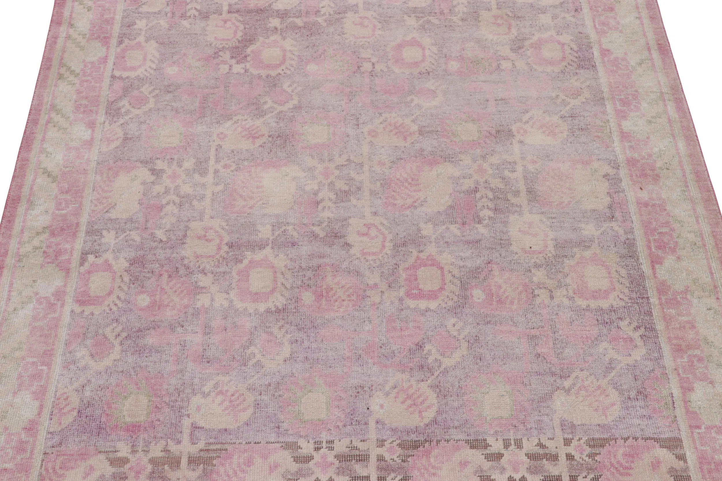 Rug & Kilim’s Block Print Floral Rug