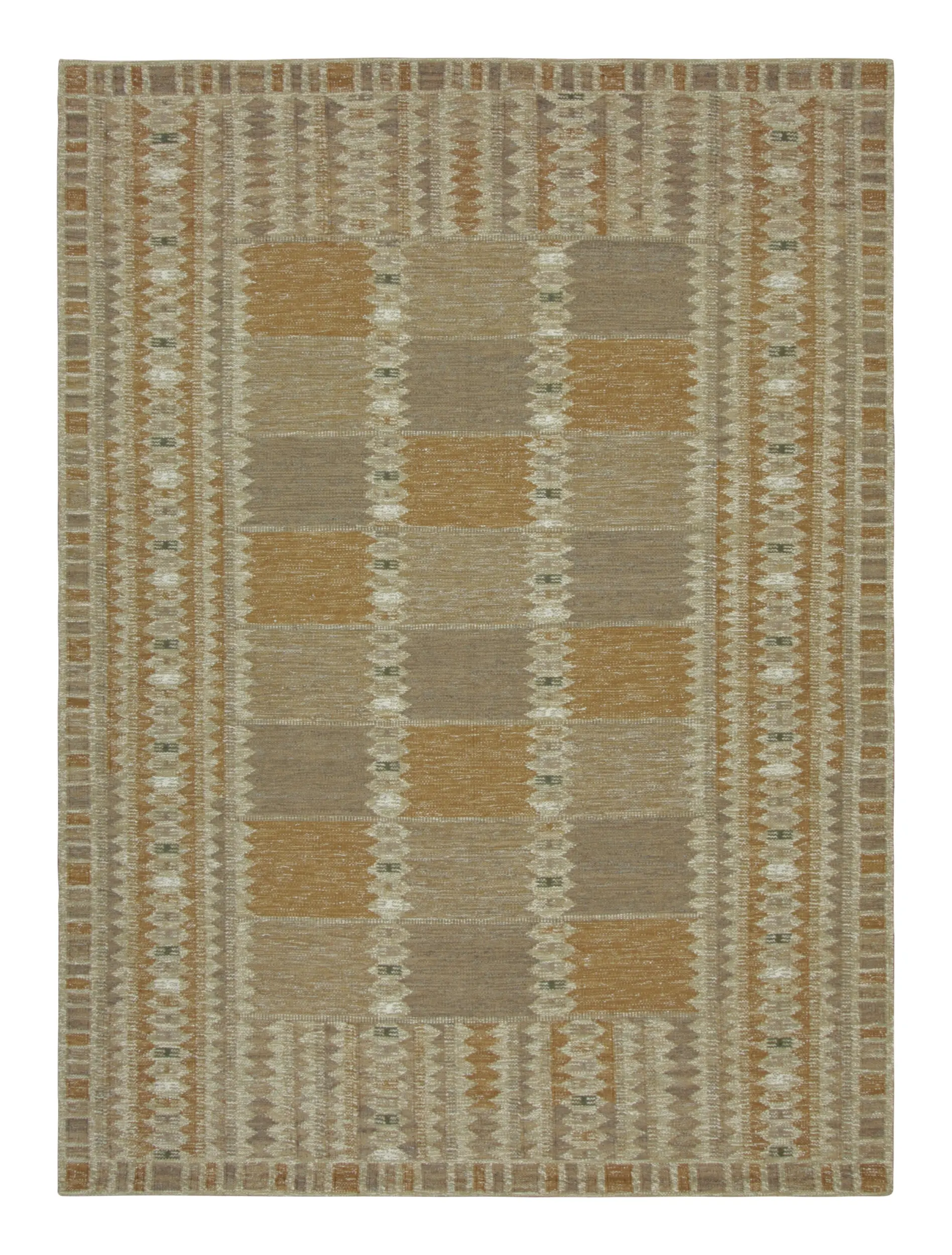 Swedish Scandinavian Geometric Custom Kilim