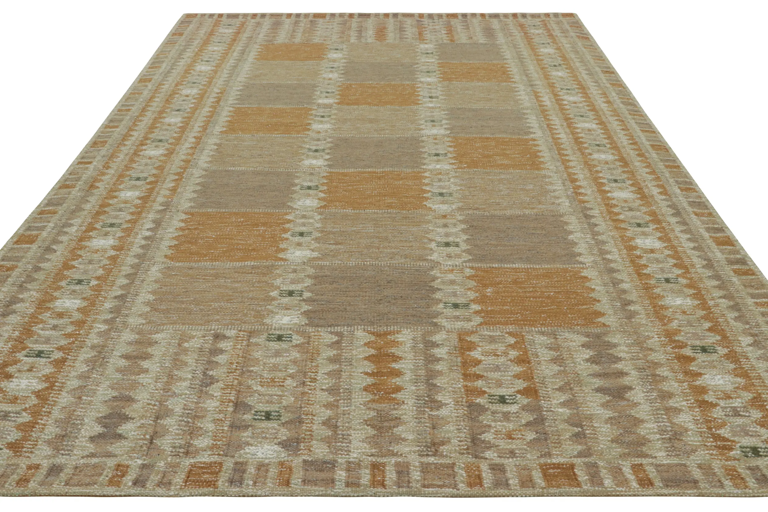 Swedish Scandinavian Geometric Custom Kilim