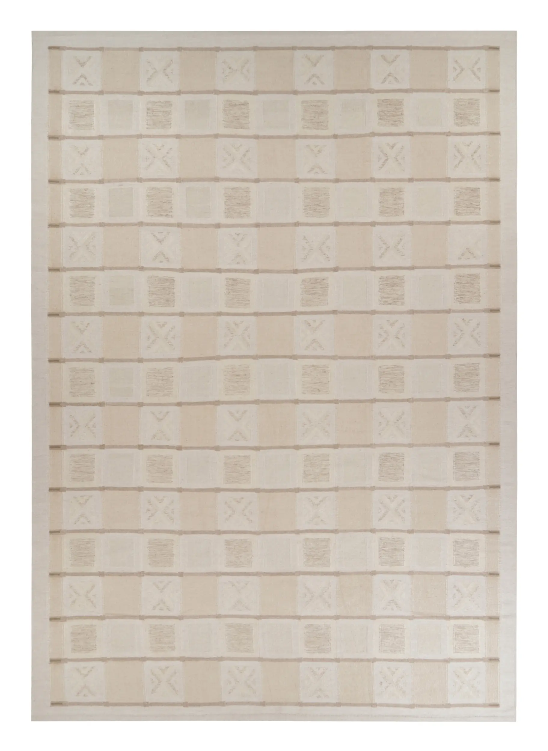 Oversized Scandinavian Geometric Kilim