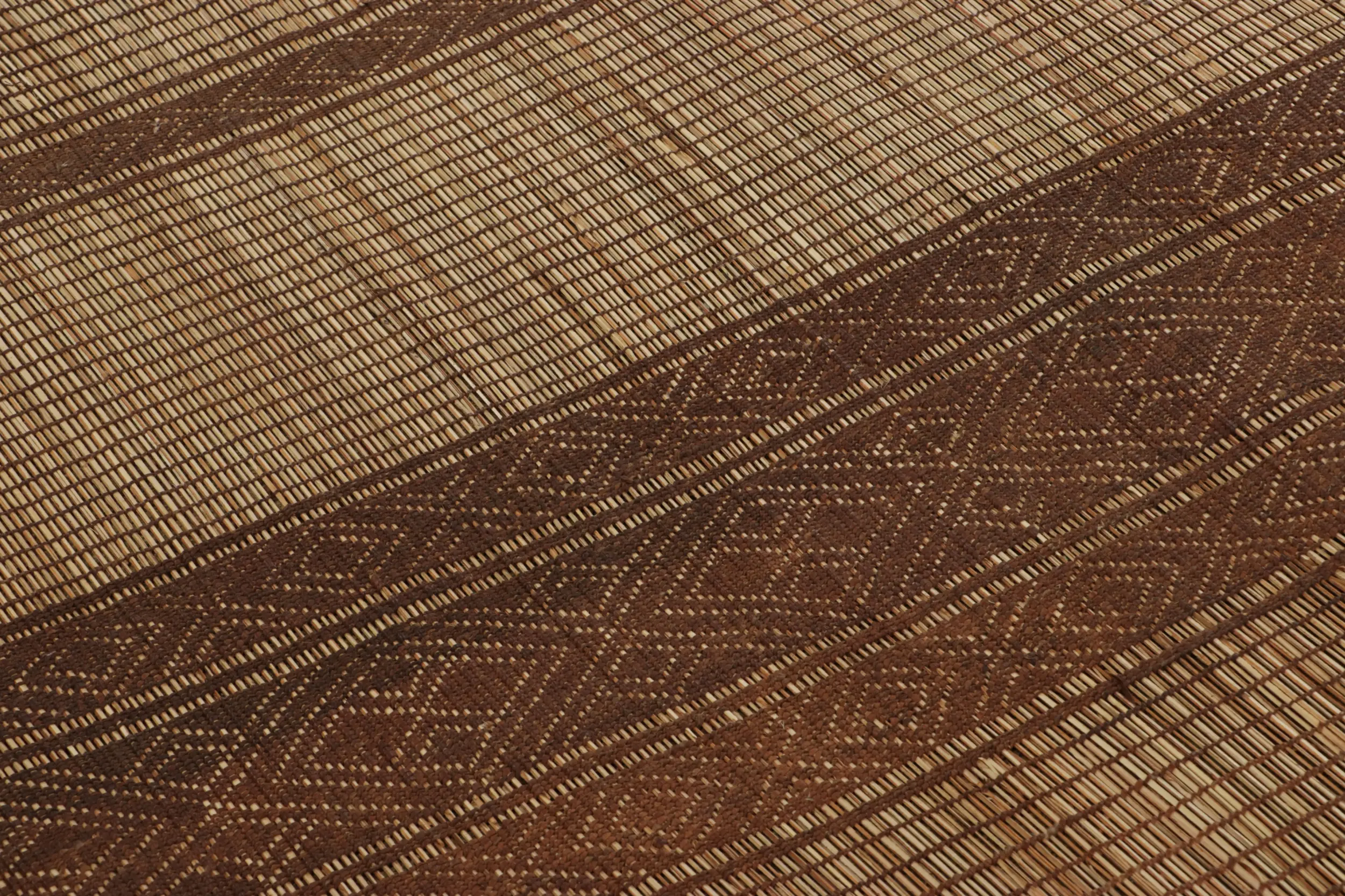 Vintage Moroccan Tuareg Mat, Maurtanian Striped Floor Covering