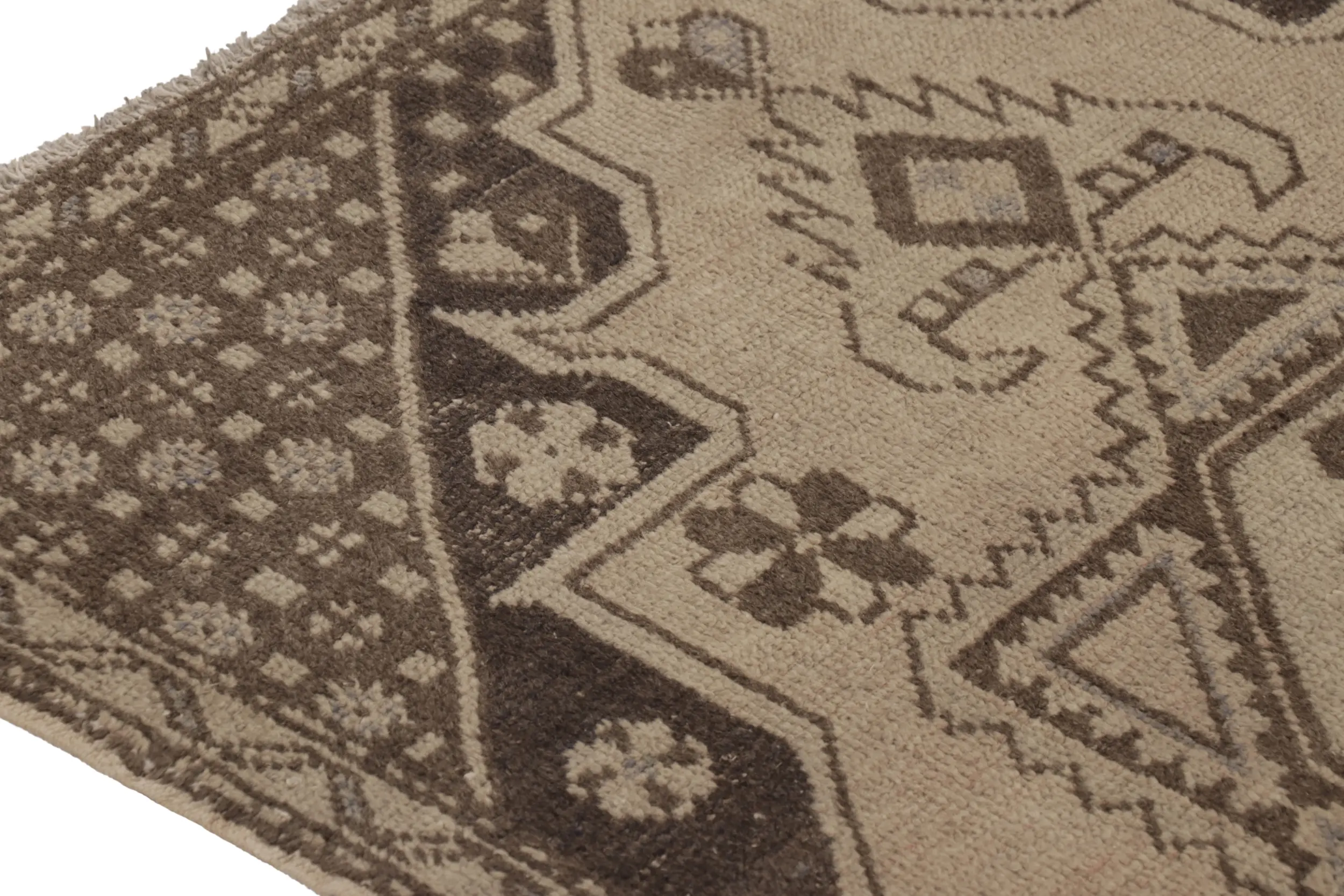 Vintage Turkish Rug, Geometric Medallion