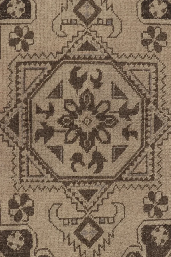 Vintage Turkish Rug, Geometric Medallion