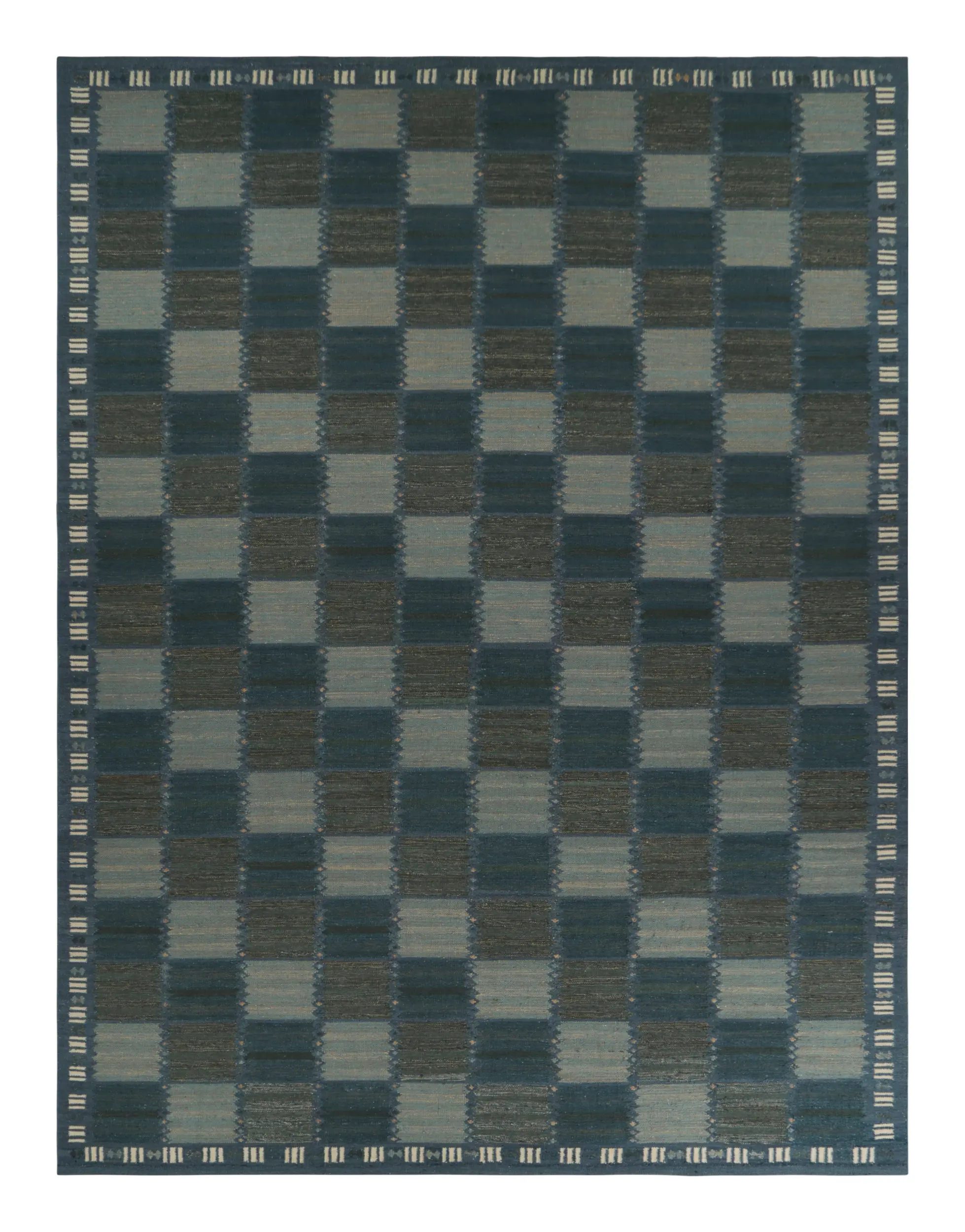 Scandinavian Geometric Custom Flatweave