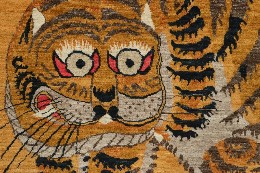 Modern Tiger Pictorial Rug