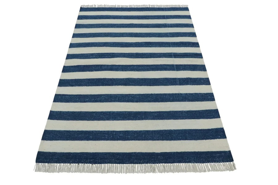 Vintage Striped Dhurrie Flatweave Rug