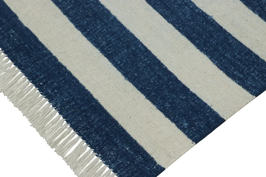 Vintage Striped Dhurrie Flatweave Rug