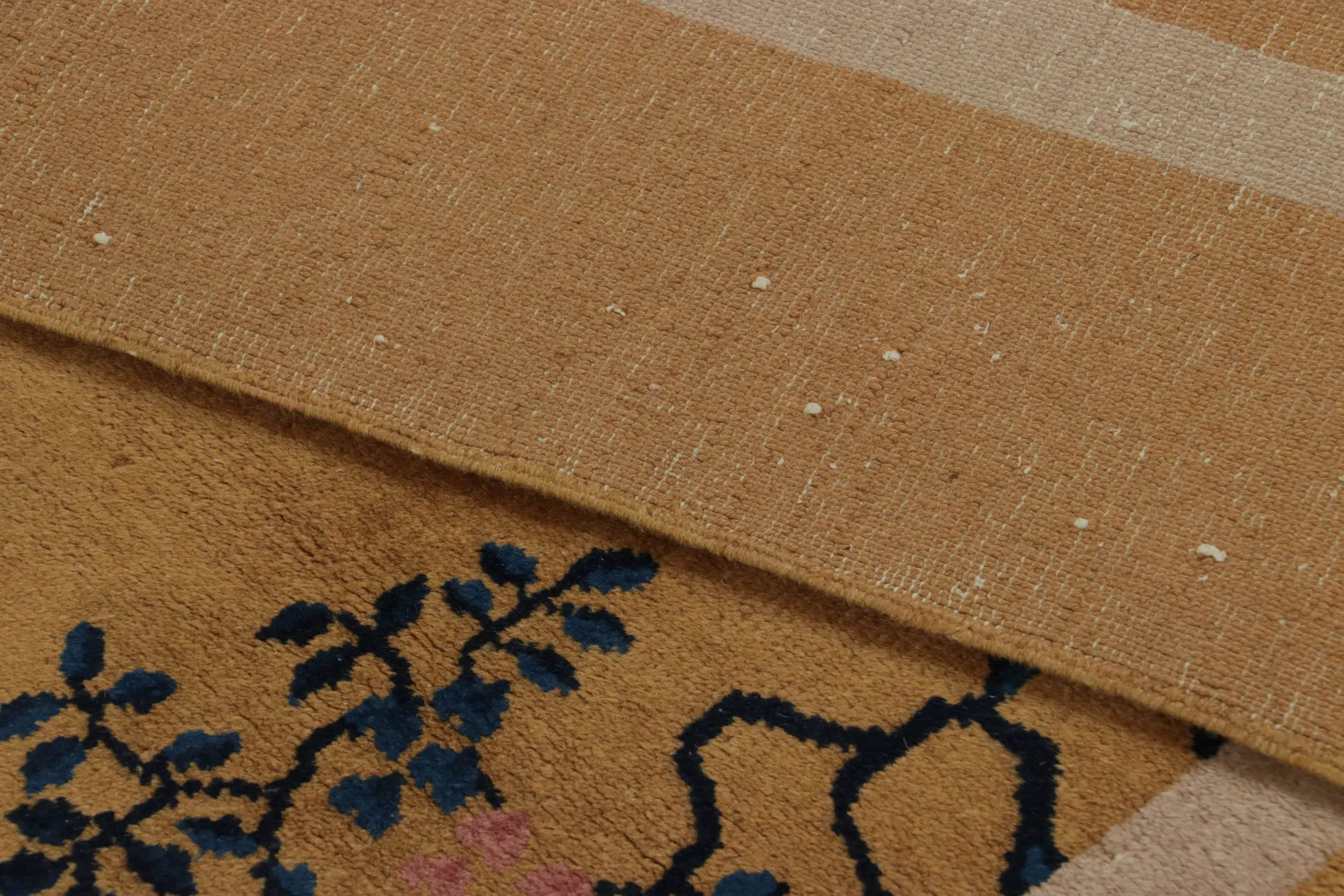 Antique Chinese Art Deco Floral Rug