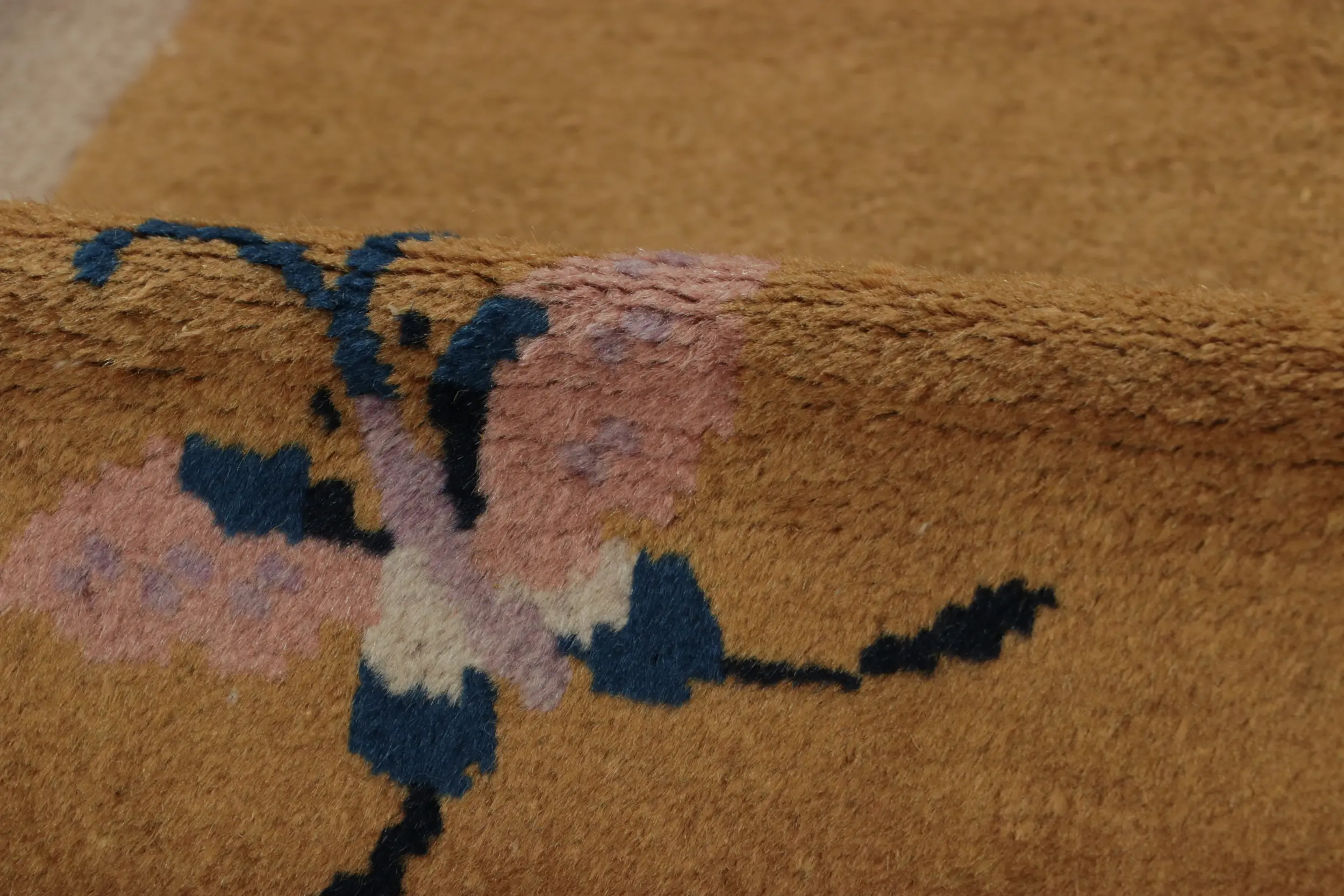 Antique Chinese Art Deco Floral Rug