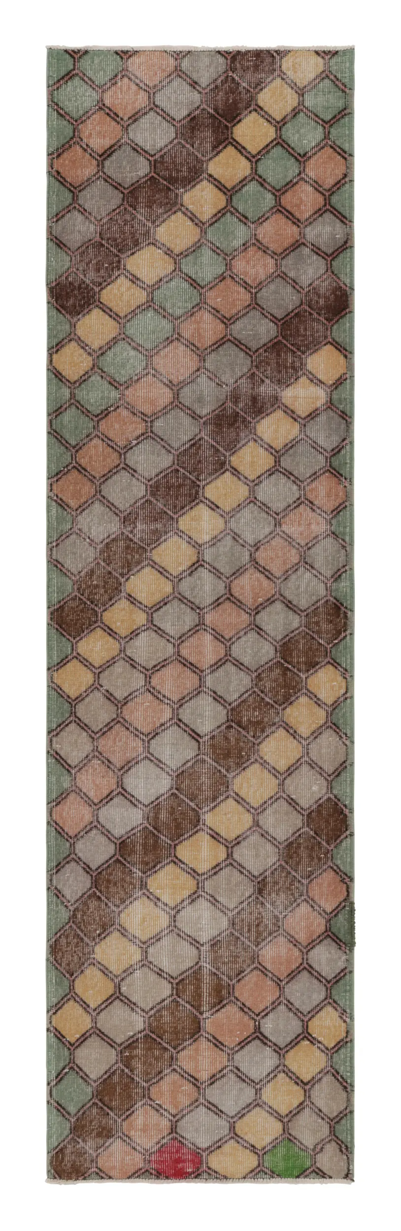 Vintage Turkish Geometric Runner