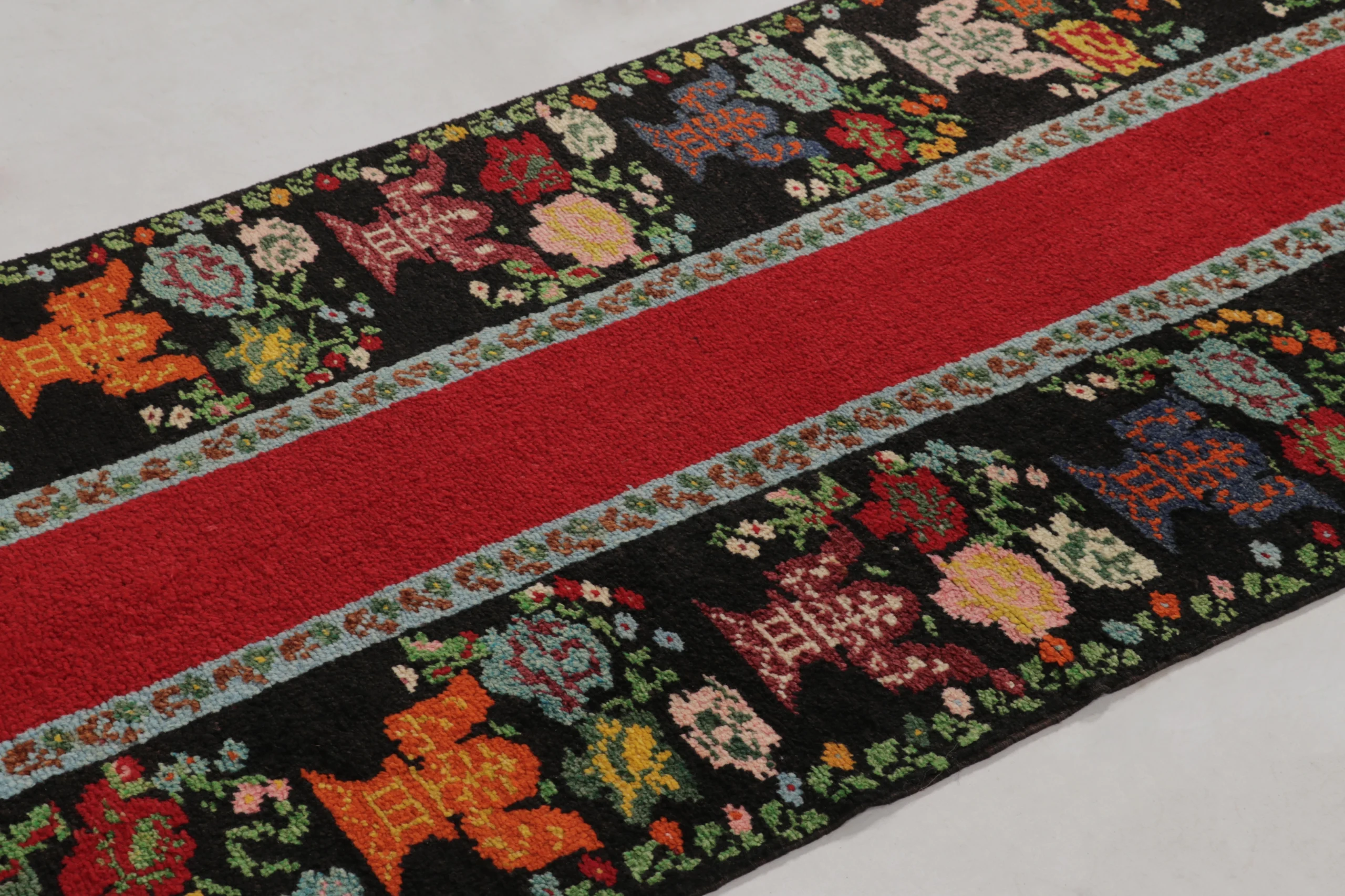 Vintage Turkish Tulu Runner Rug